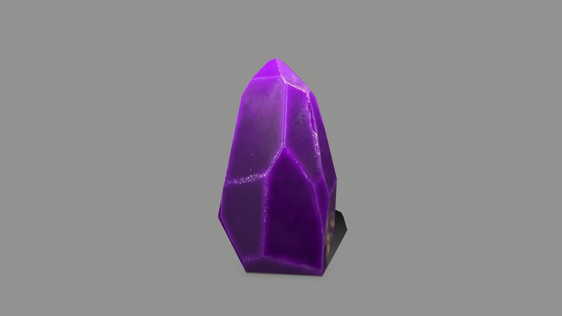 Crystal Set amethyst Low-poly 3D model_5