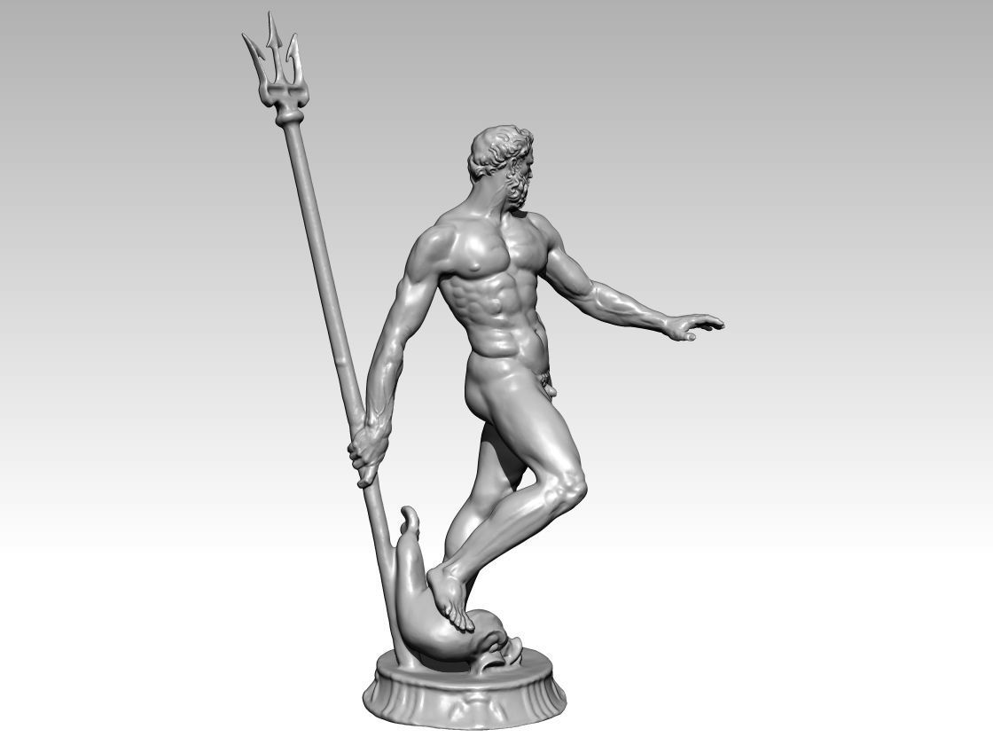 nettuno poseidon neptun bologna italy  3D print model_7