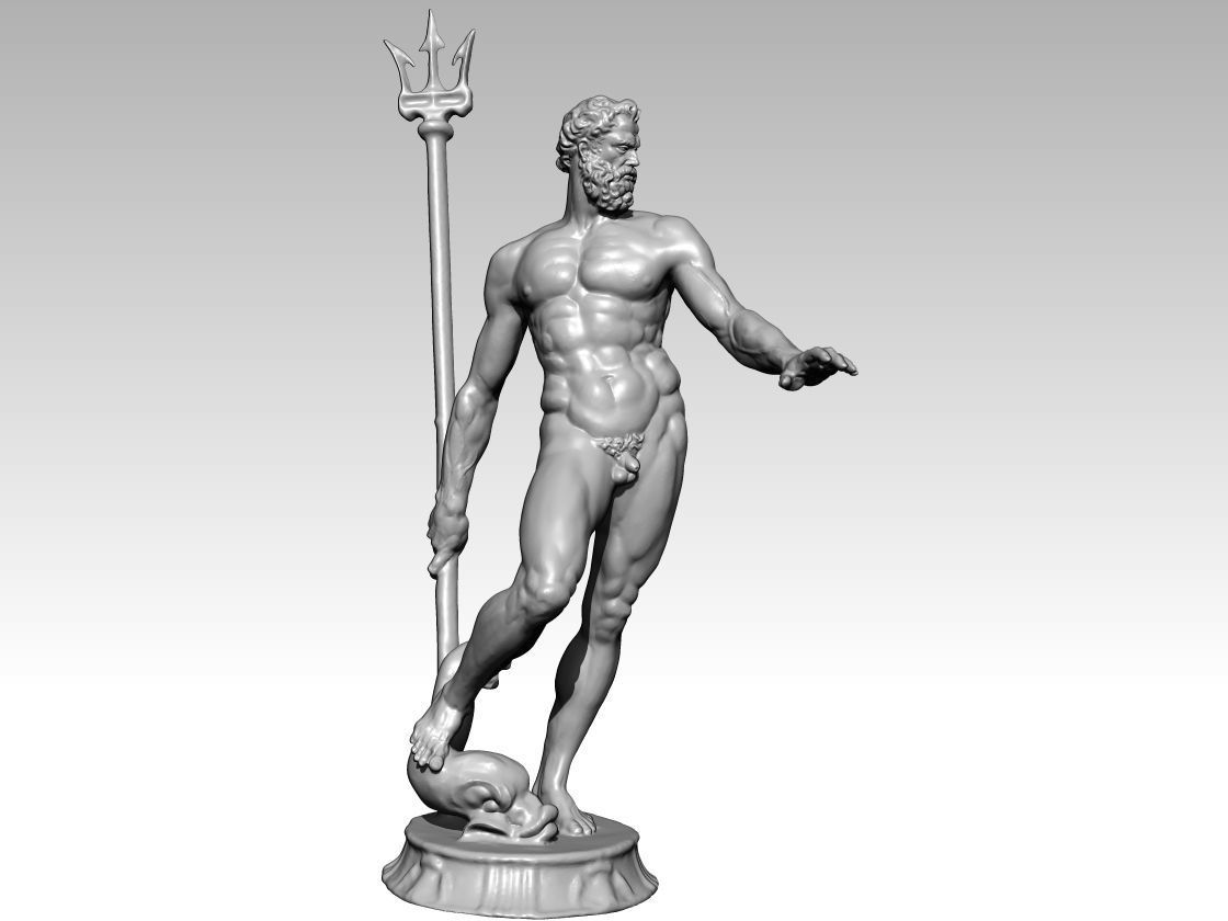 nettuno poseidon neptun bologna italy  3D print model_2
