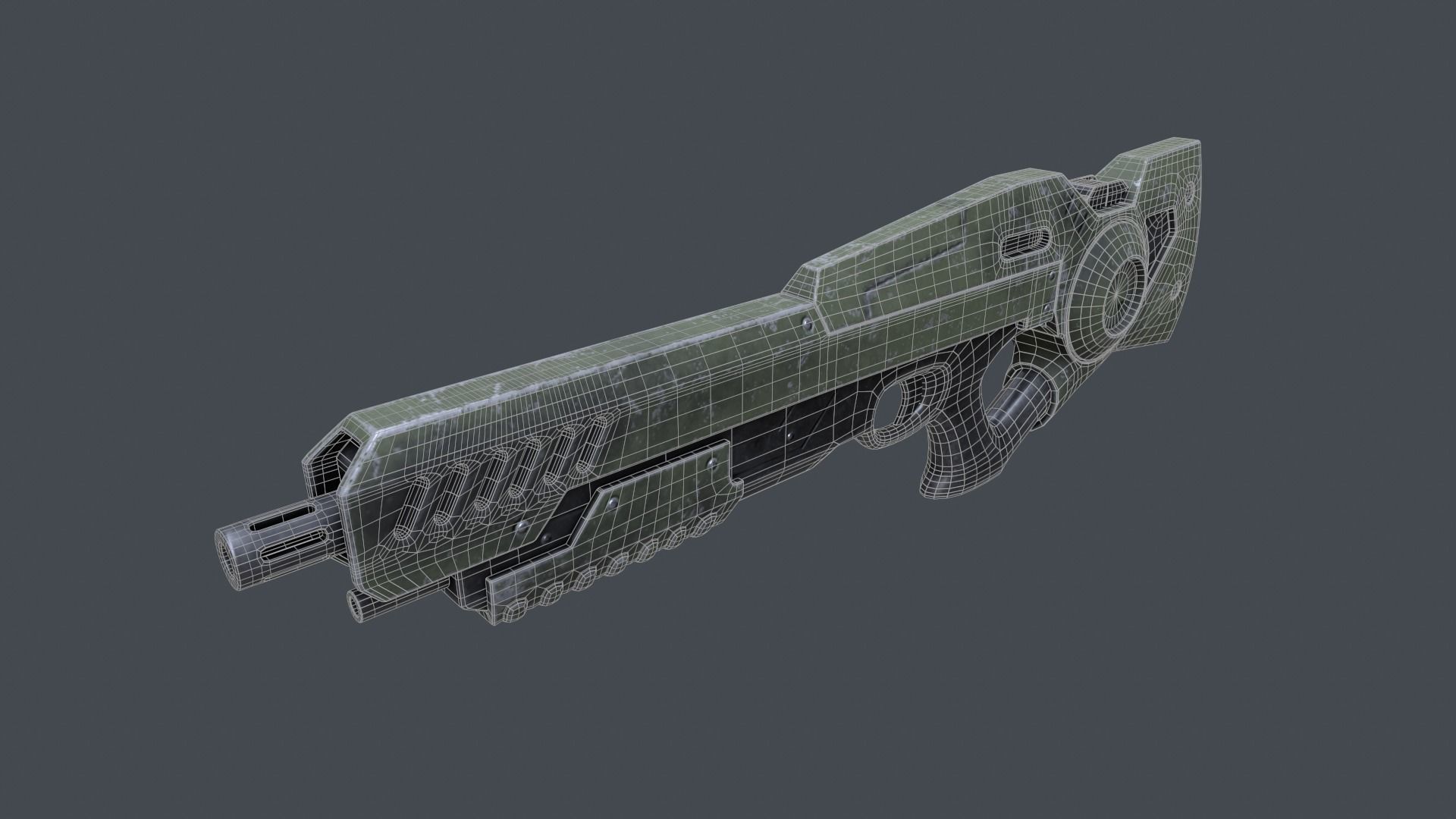 SCI FI Armor Low-poly 3D model_13