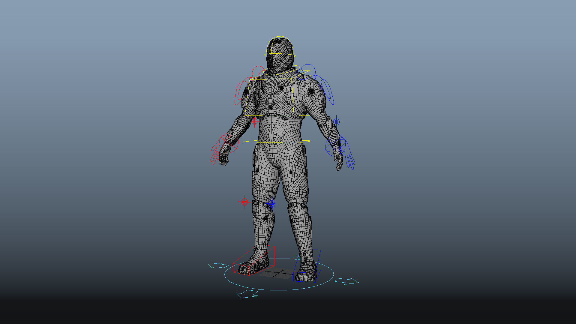 SCI FI Armor Low-poly 3D model_5