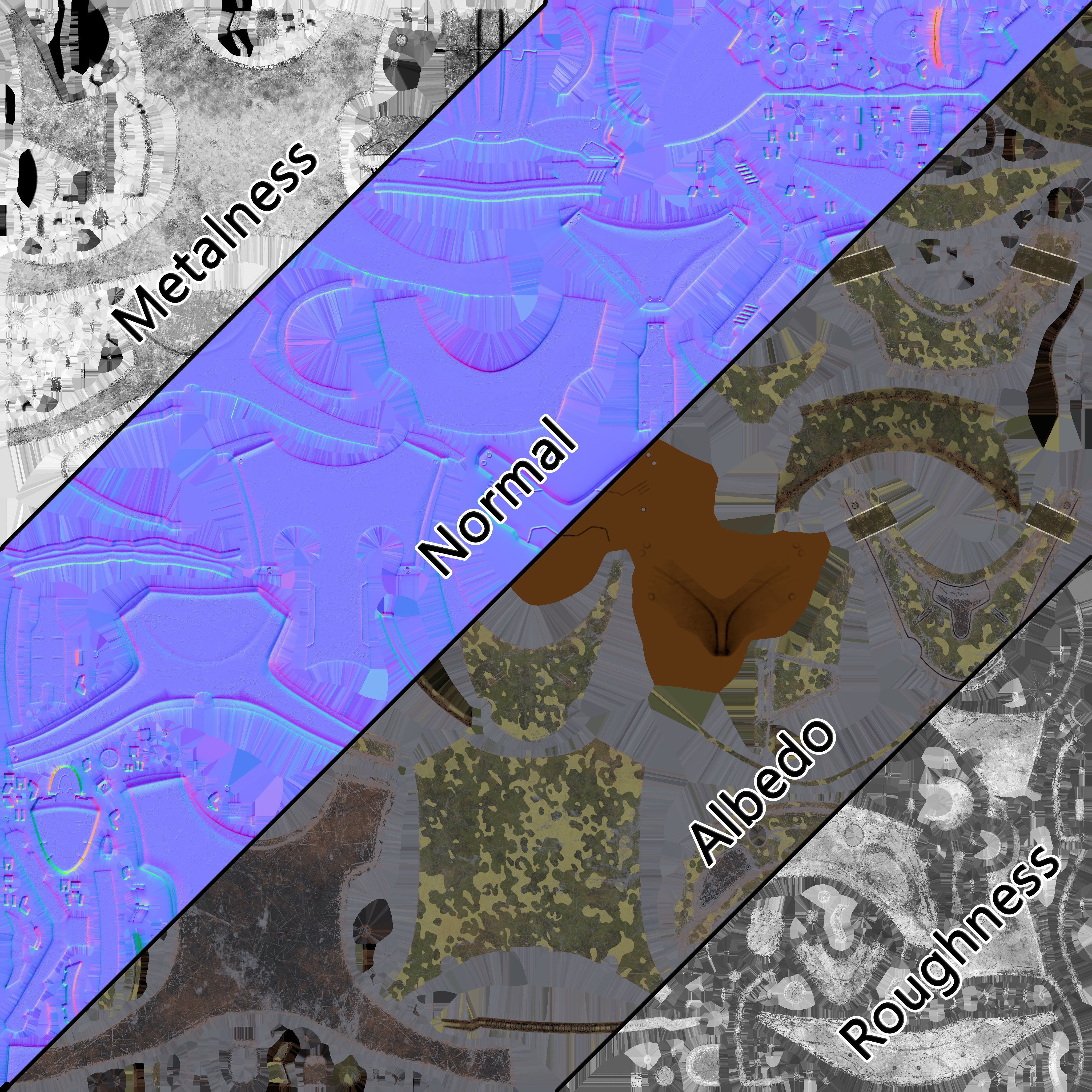 SCI FI Armor Low-poly 3D model_4