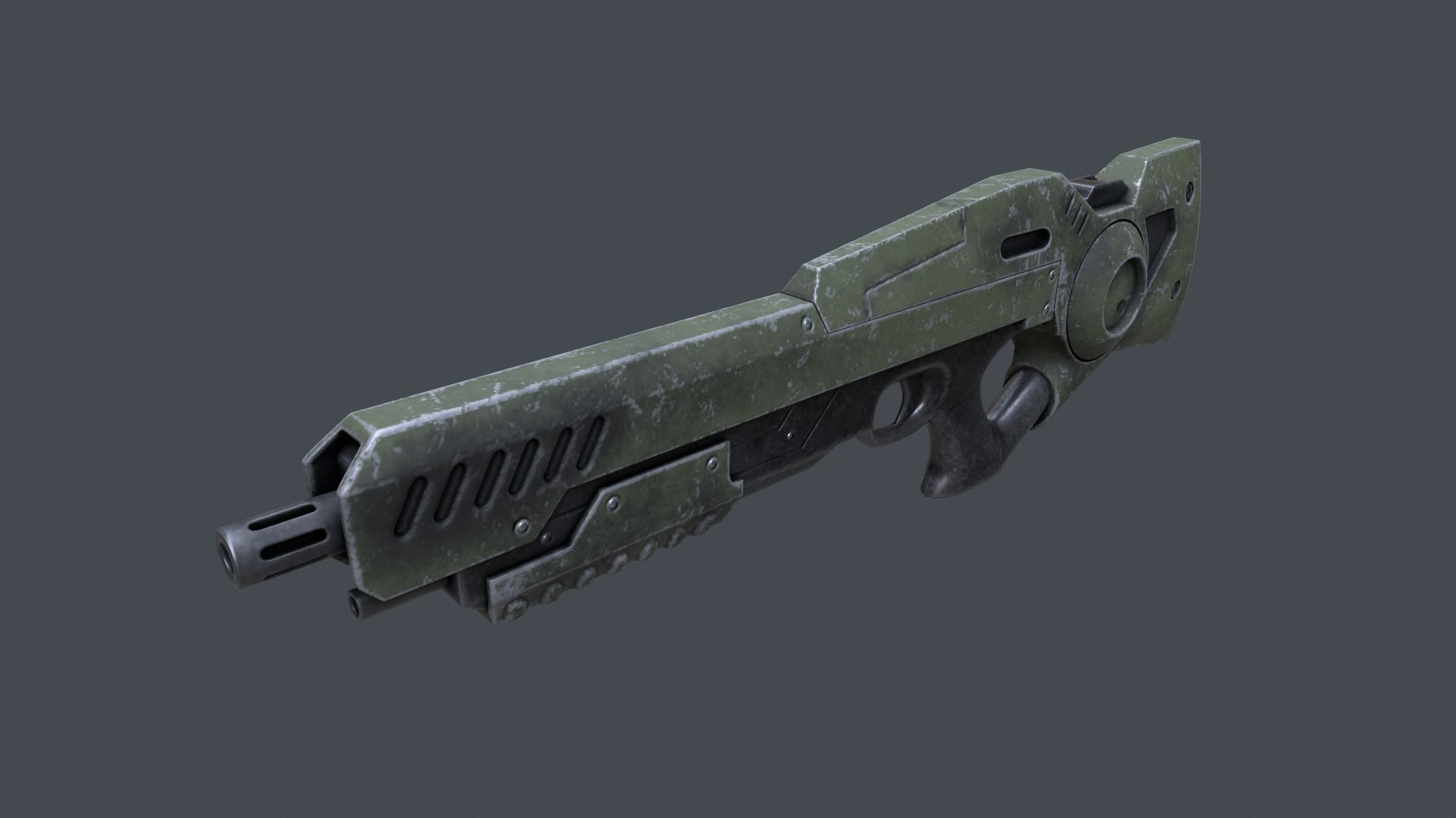 SCI FI Armor Low-poly 3D model_12