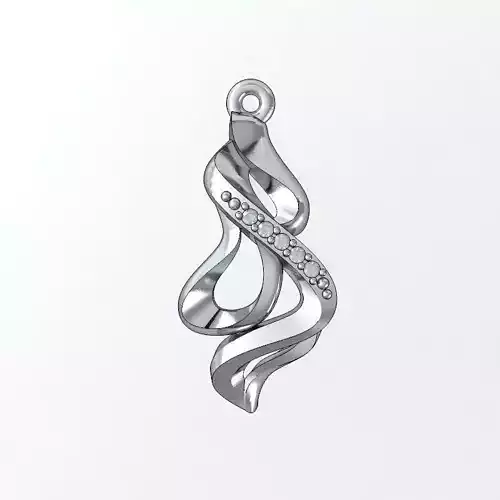 1-pen sterling silver pendant with diamonds