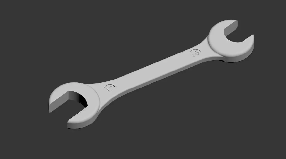 open-end wrench 3D model