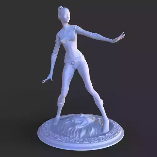 Fantasy Character Elf girl 3D print model
