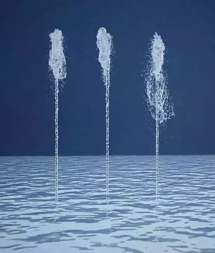 3 hight jets of water