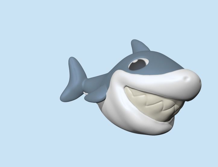 Funny Shark 3D print model_3
