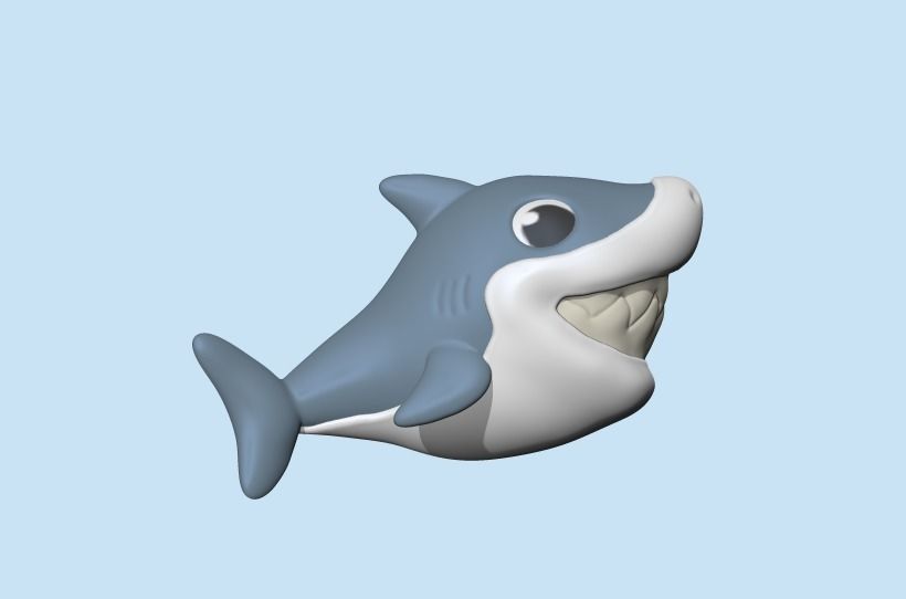 Funny Shark 3D print model_1