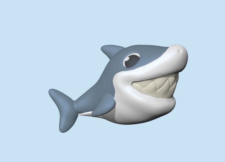 Funny Shark 3D print model_2