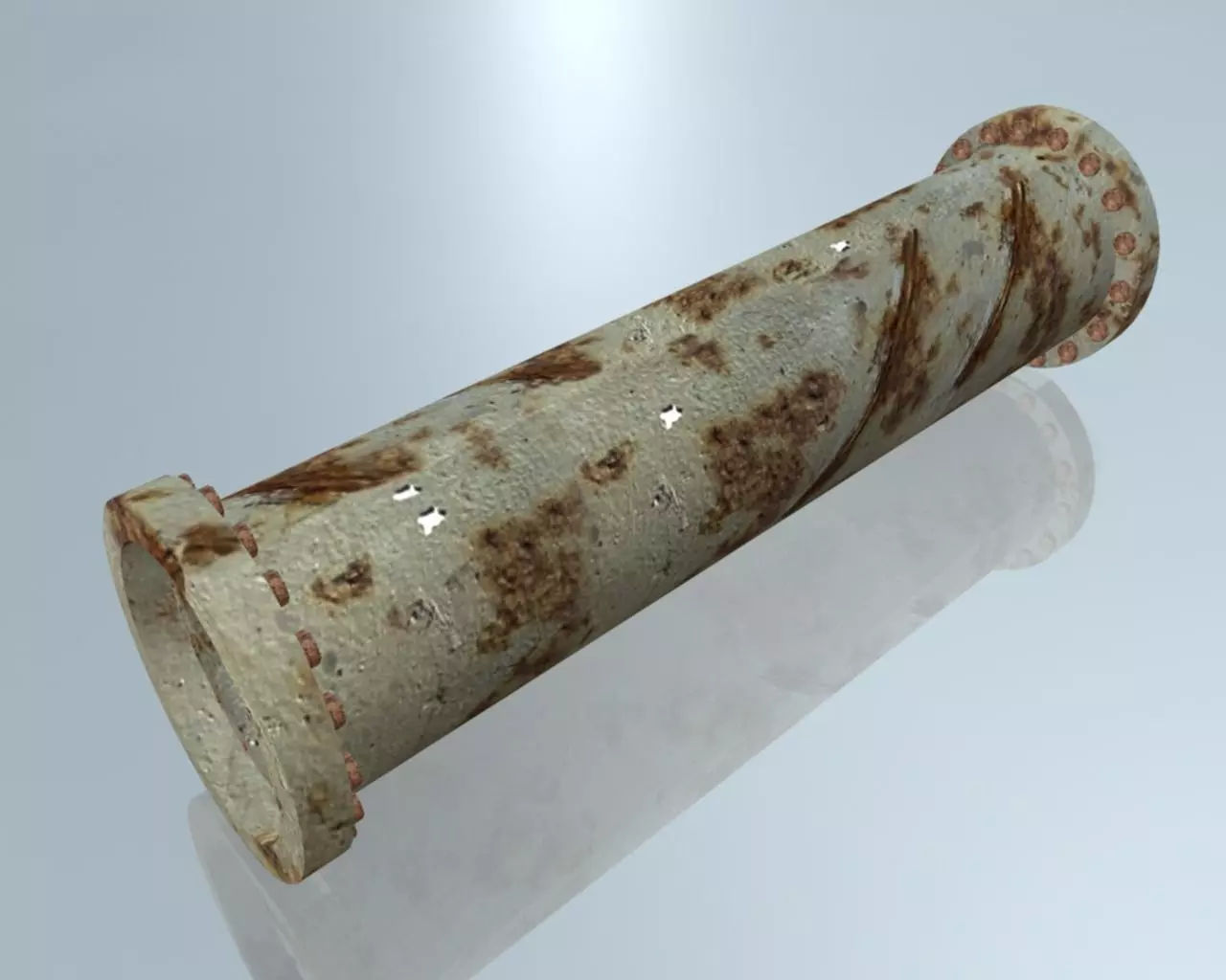 Rusted Pipe 003 3D model_0