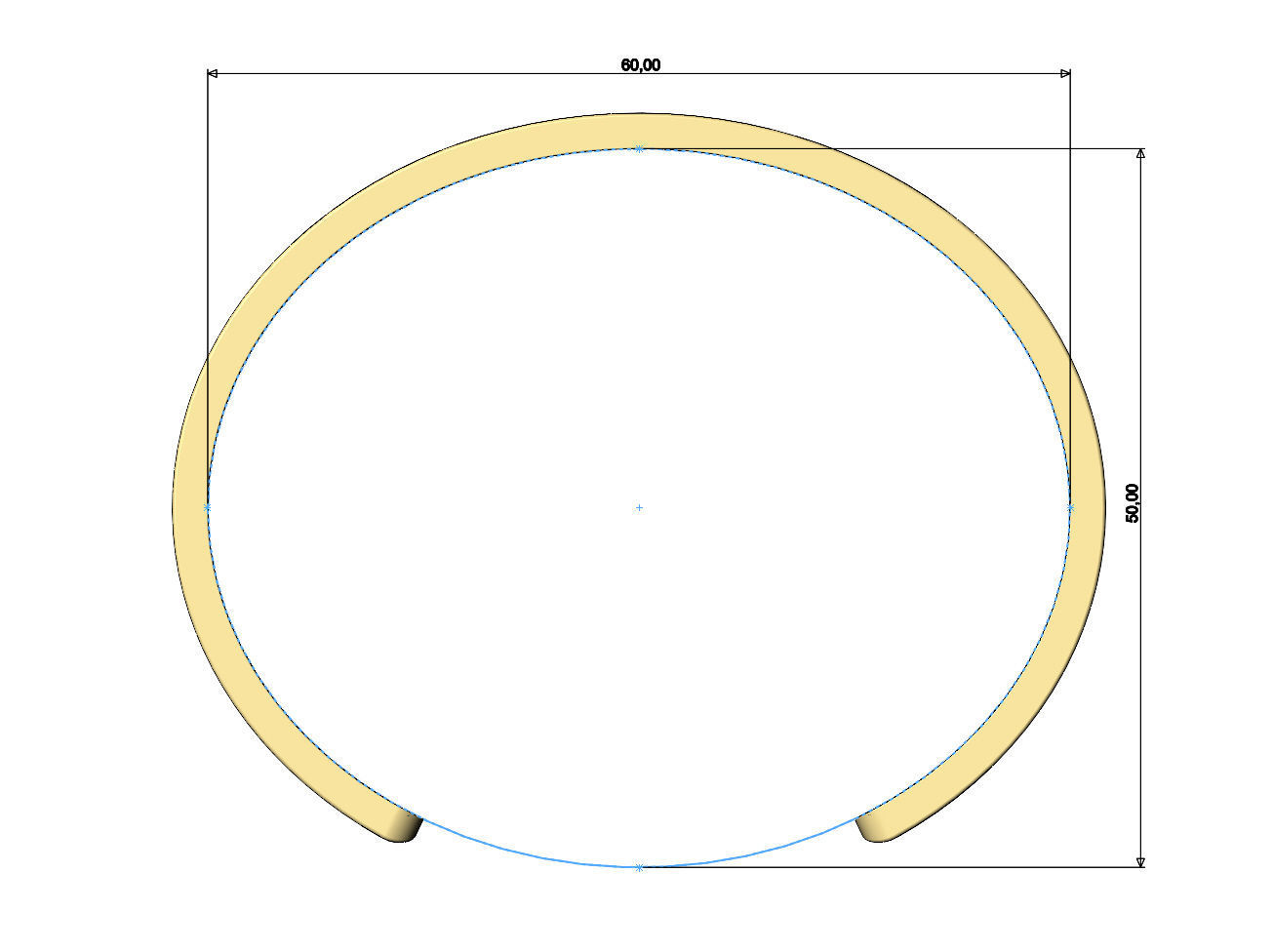 Simple Concave cuff bracelet 3D print model_5