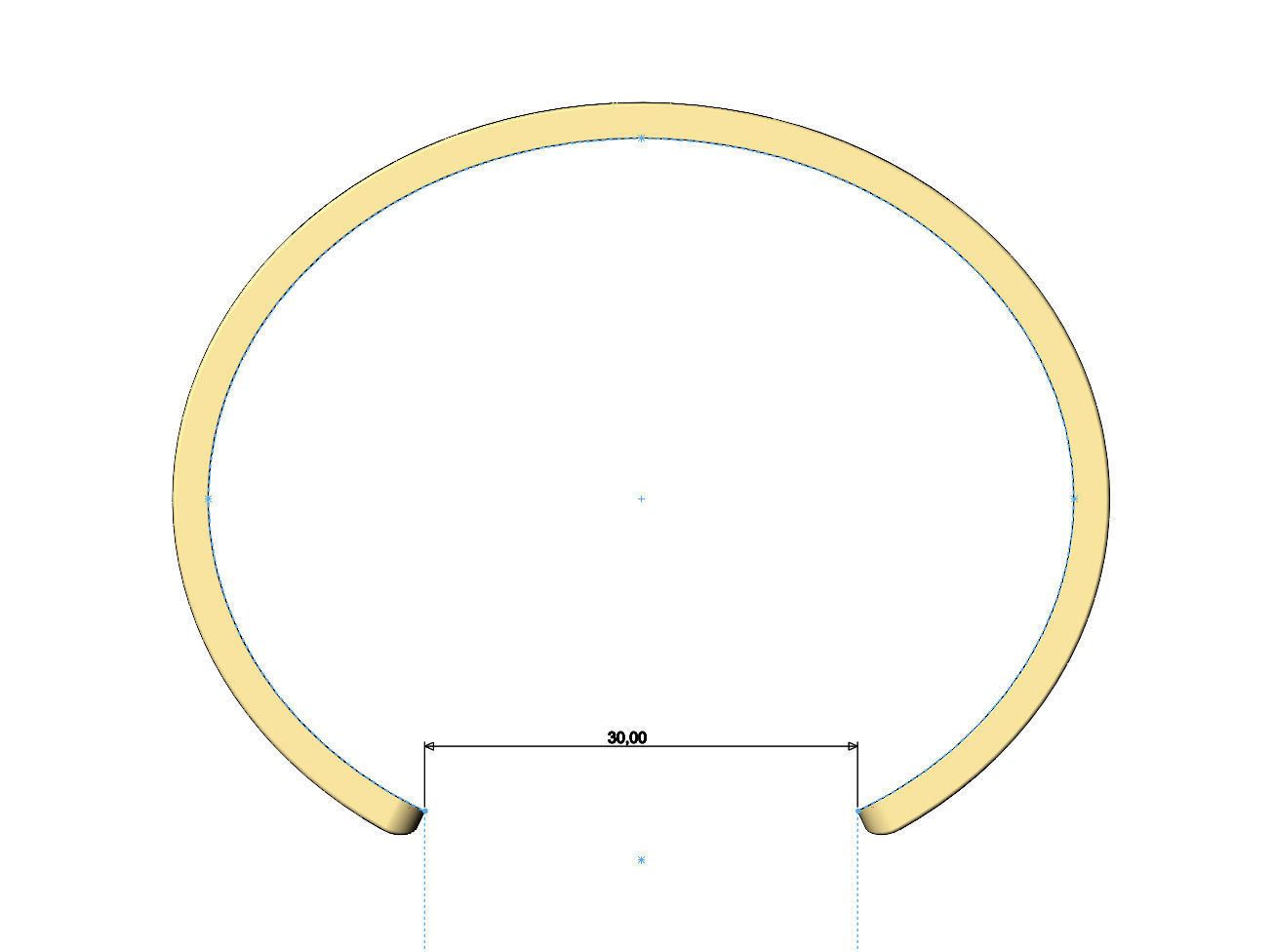 Simple Concave cuff bracelet 3D print model_6