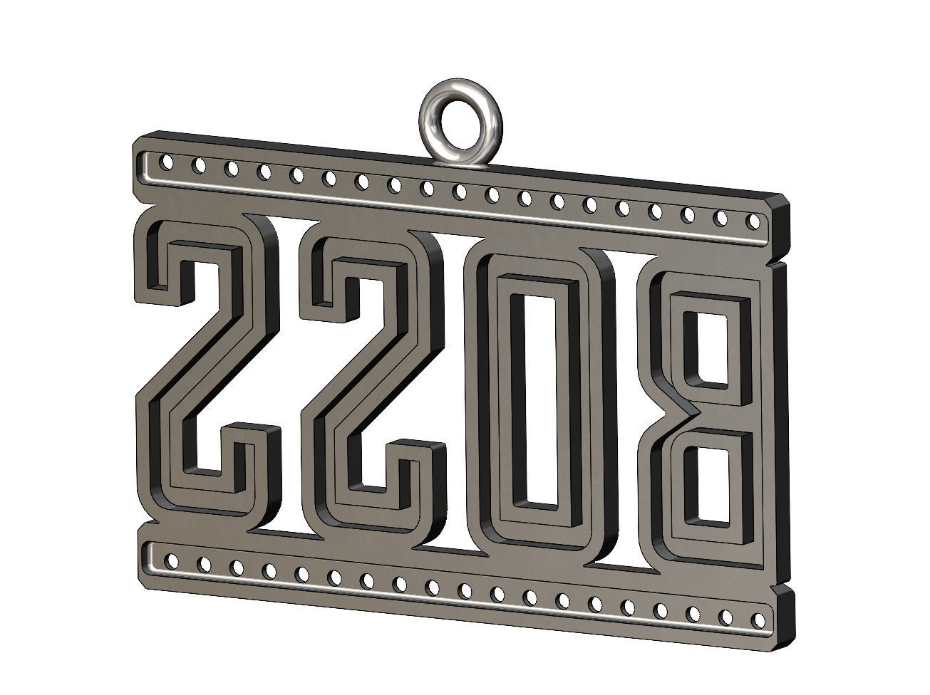 Small BOSS Diamond pendant and charm 3D print model_4