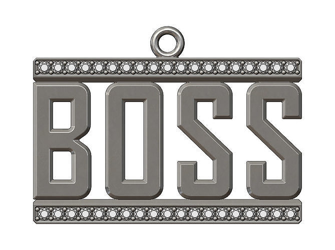 Small BOSS Diamond pendant and charm 3D print model