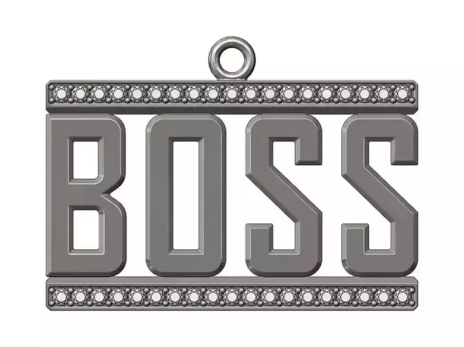 Small BOSS Diamond pendant and charm 3D print model