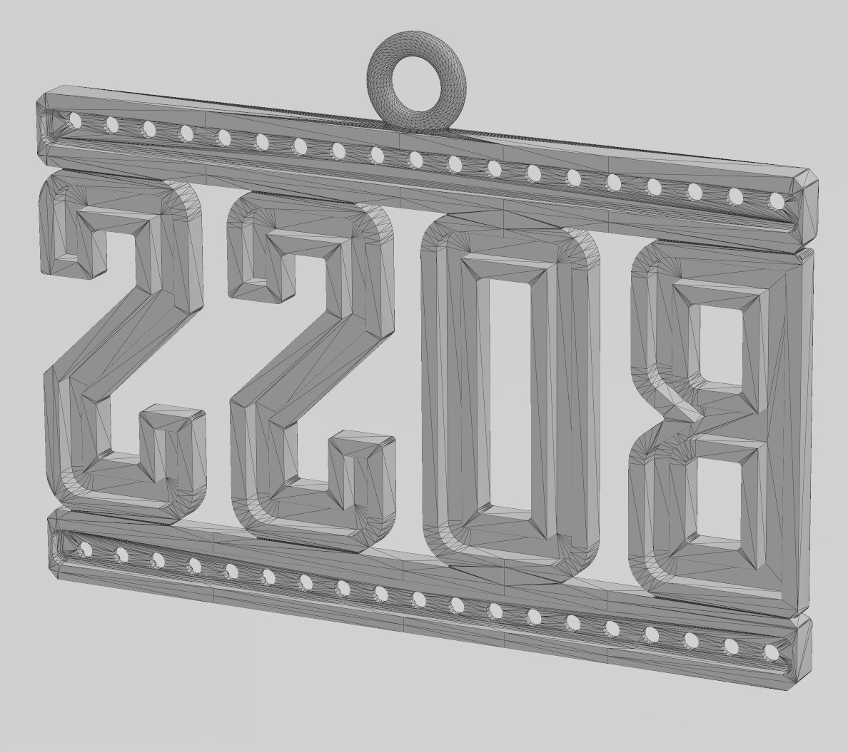 Small BOSS Diamond pendant and charm 3D print model_16