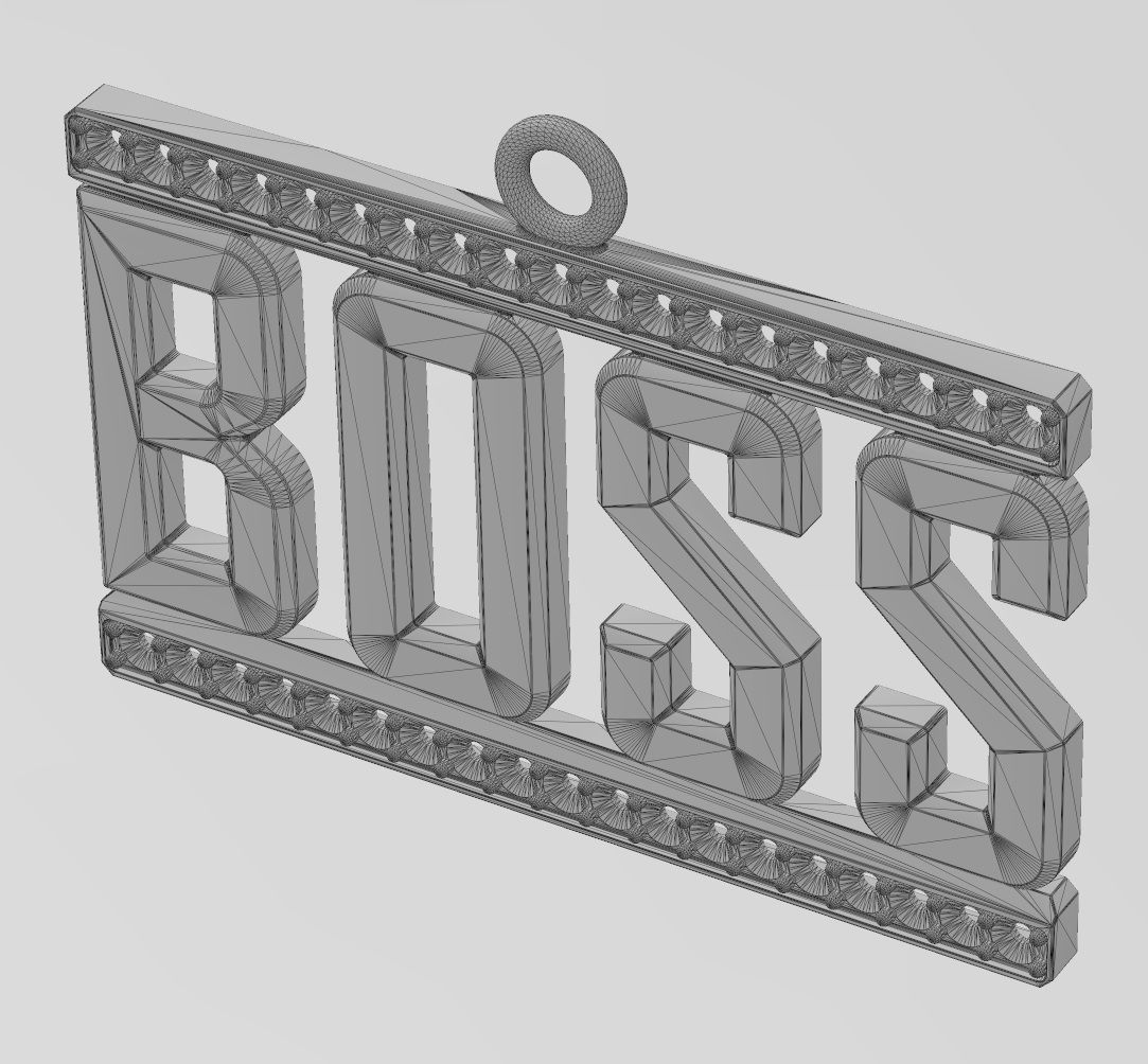 Small BOSS Diamond pendant and charm 3D print model_14