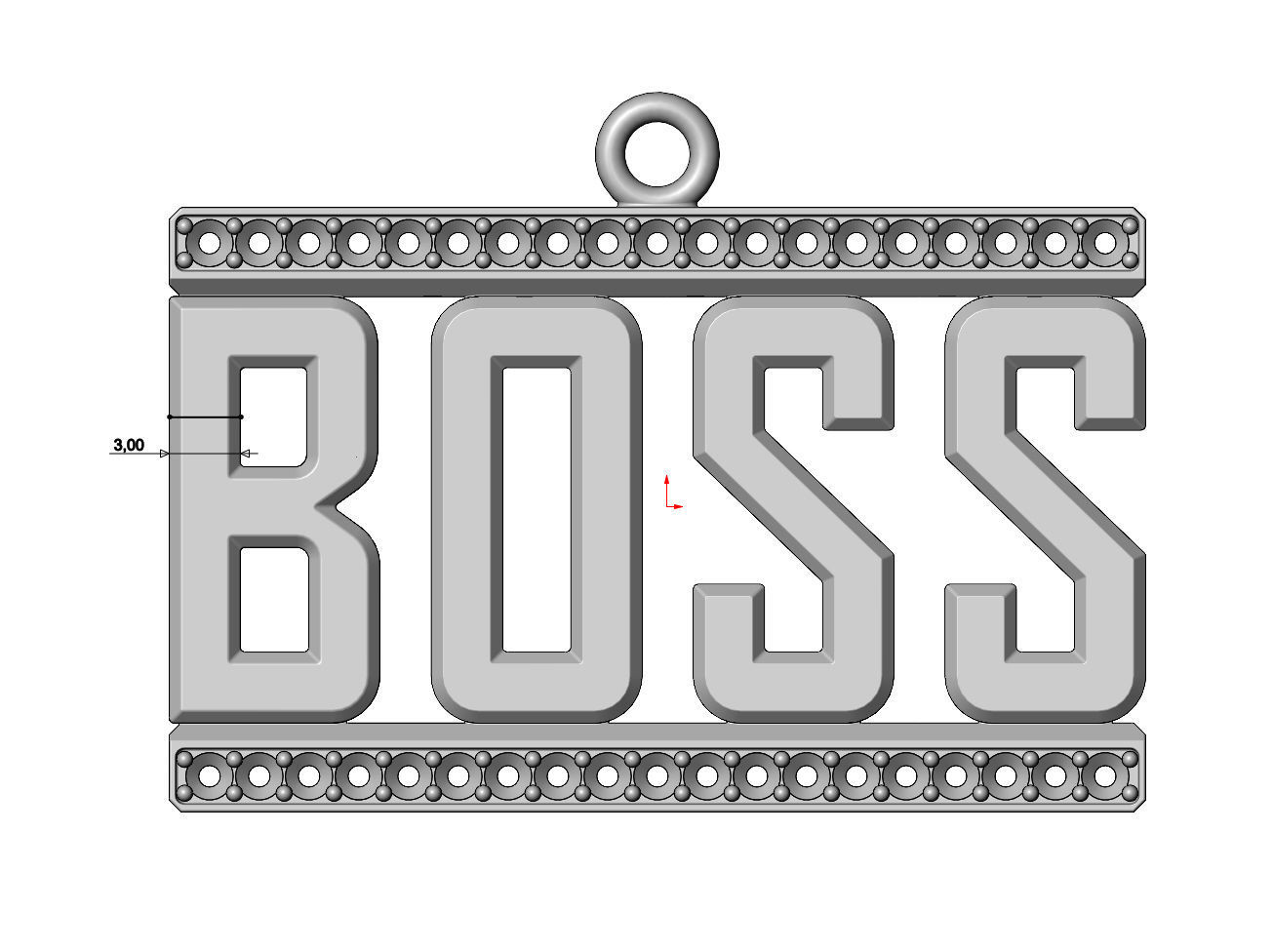 Small BOSS Diamond pendant and charm 3D print model_6
