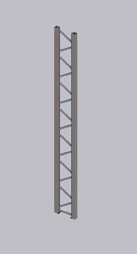 Frame the front of the rack 3D model