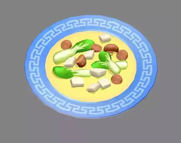 Cartoon Food - Tofu Soup