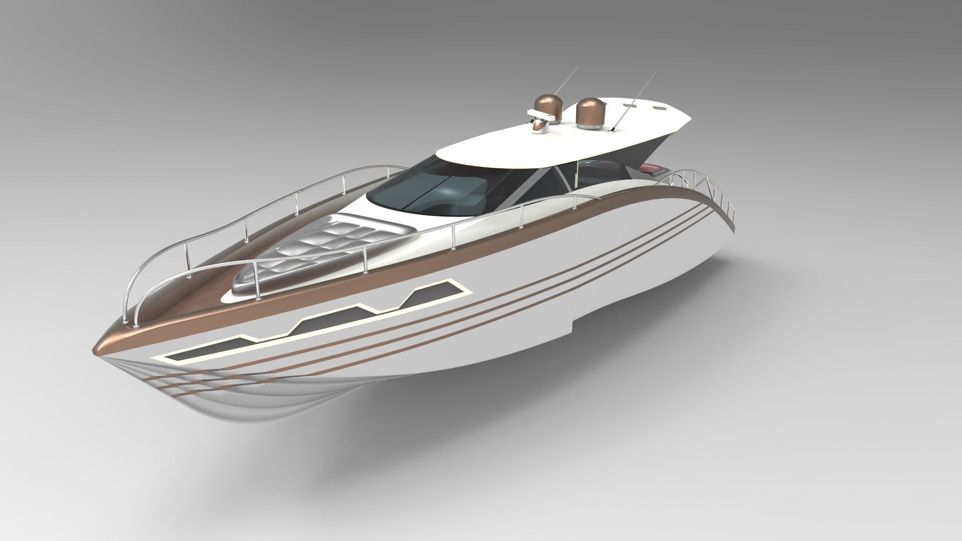 Luxury Yacht II 3D model_7