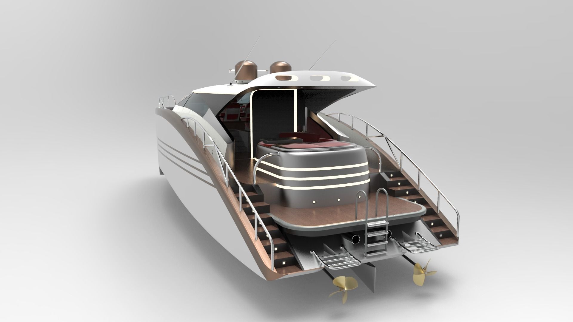 Luxury Yacht II 3D model_6