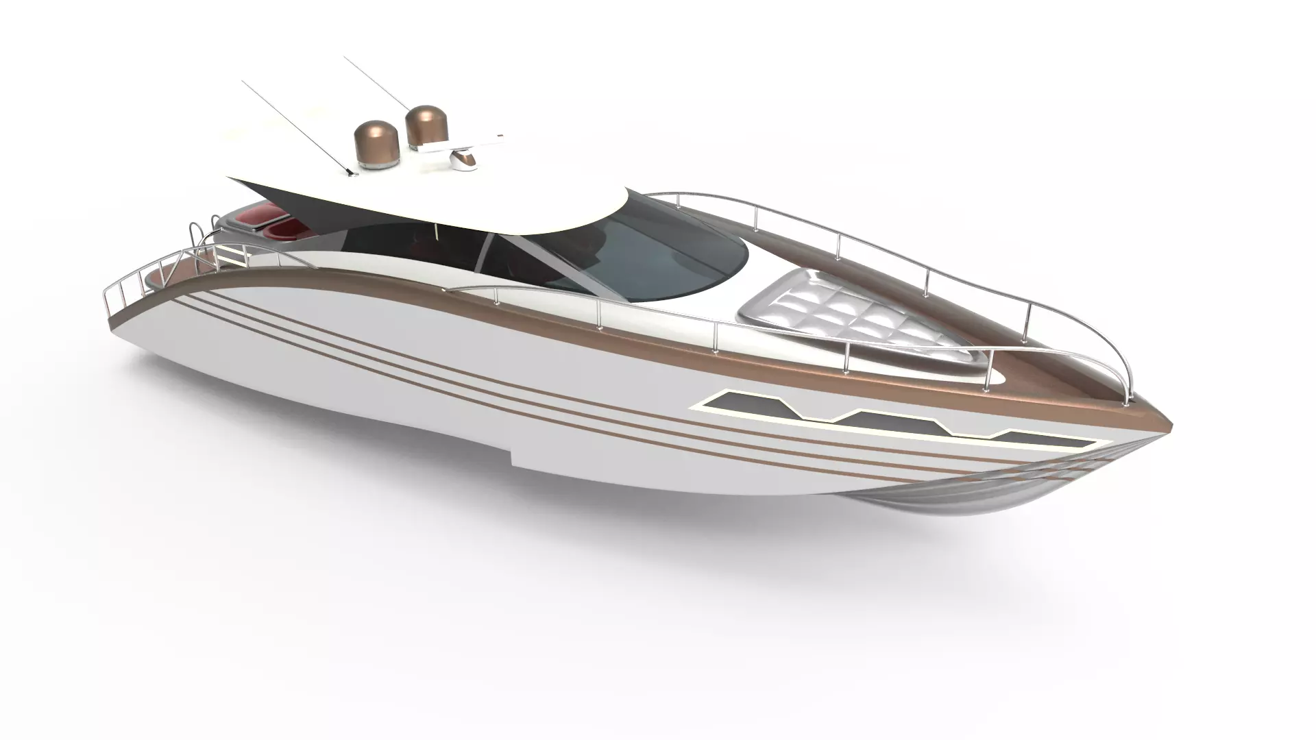 Luxury Yacht II 3D model_0