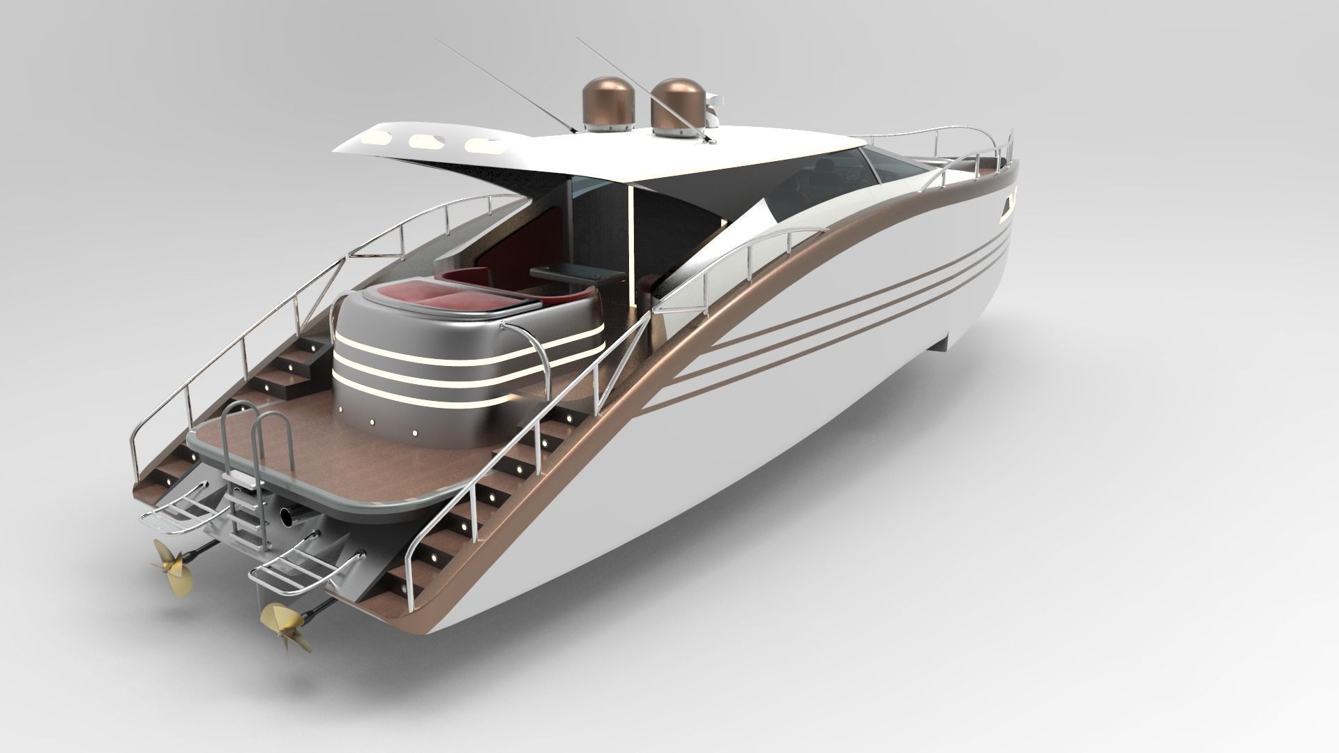 Luxury Yacht II 3D model_3