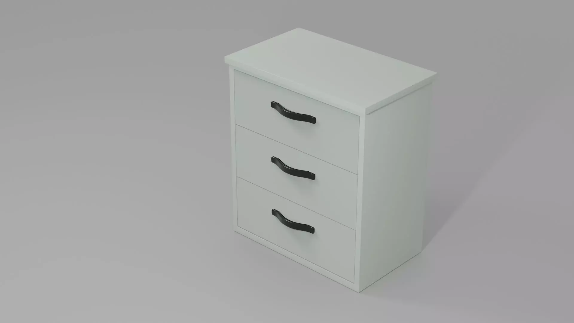 Cabinet for Display with green pastel color 3D model_0