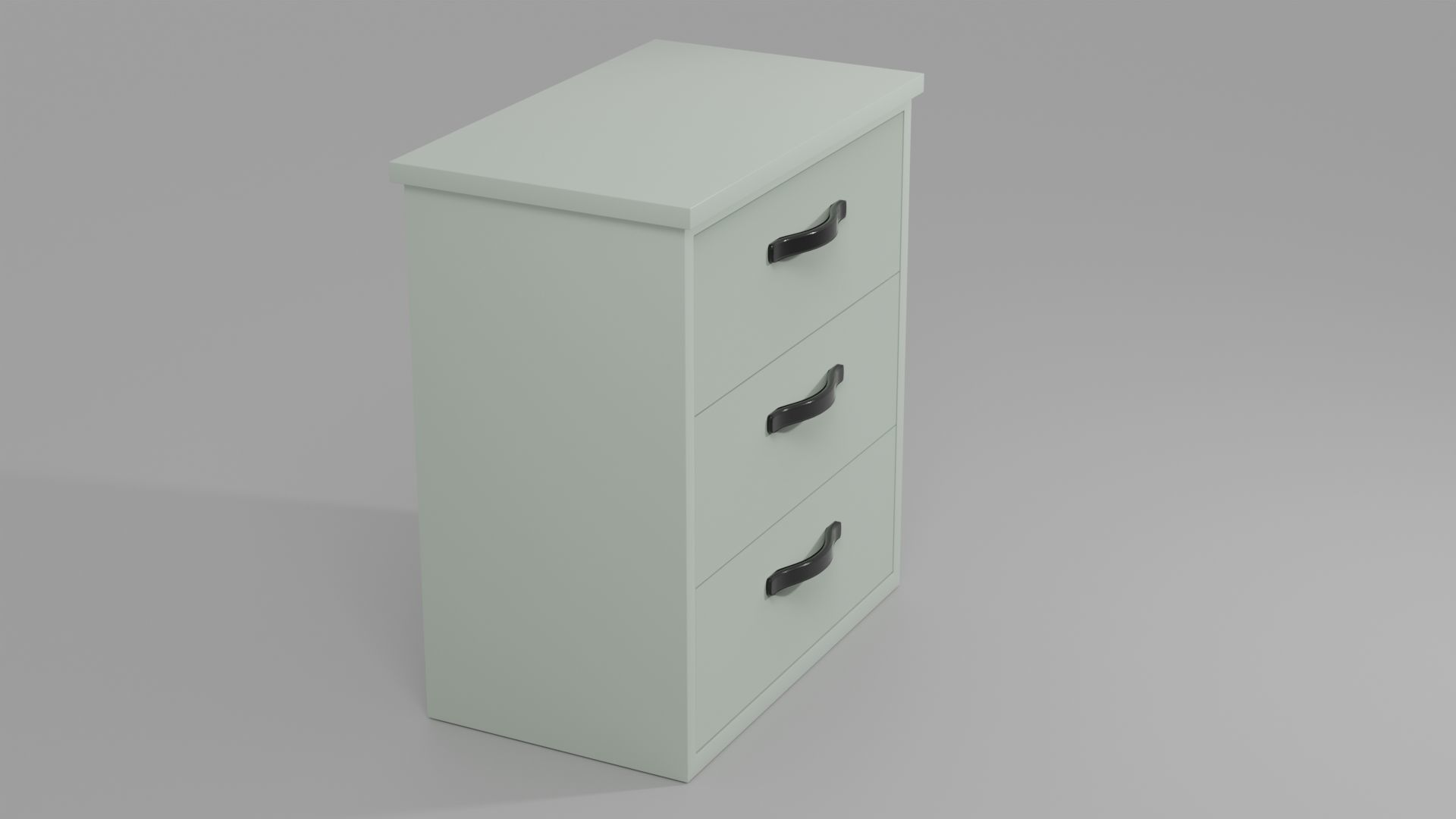 Cabinet for Display with green pastel color 3D model_4