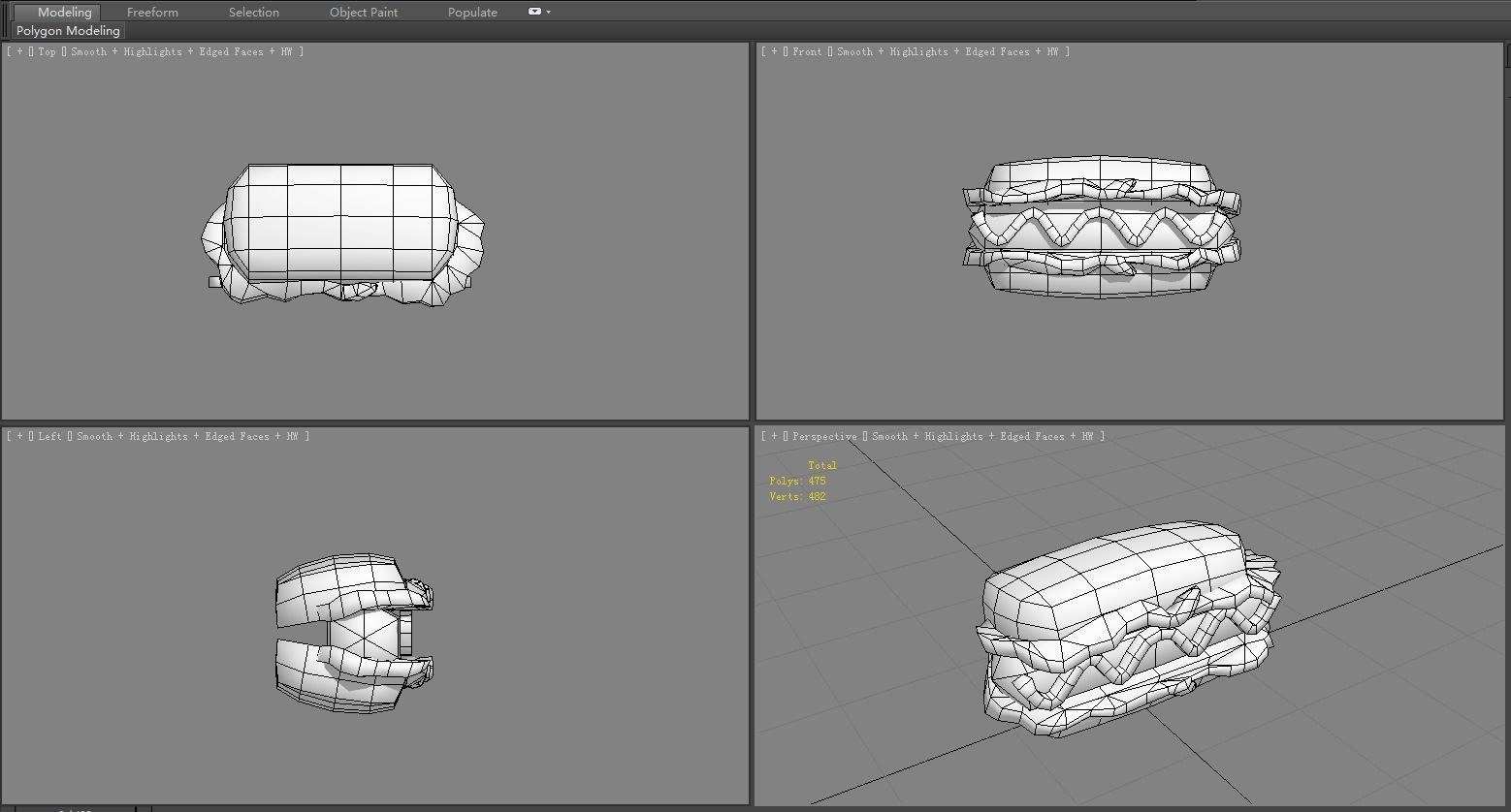 Cartoon Food-Hot Dog Low-poly 3D model_5