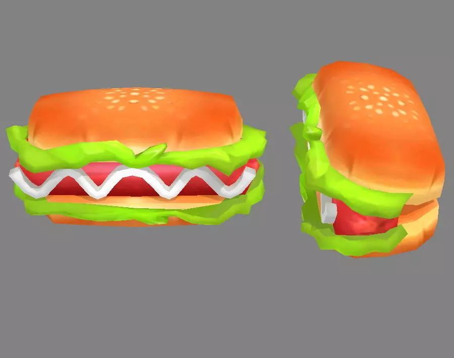 Cartoon Food-Hot Dog Low-poly 3D model_0