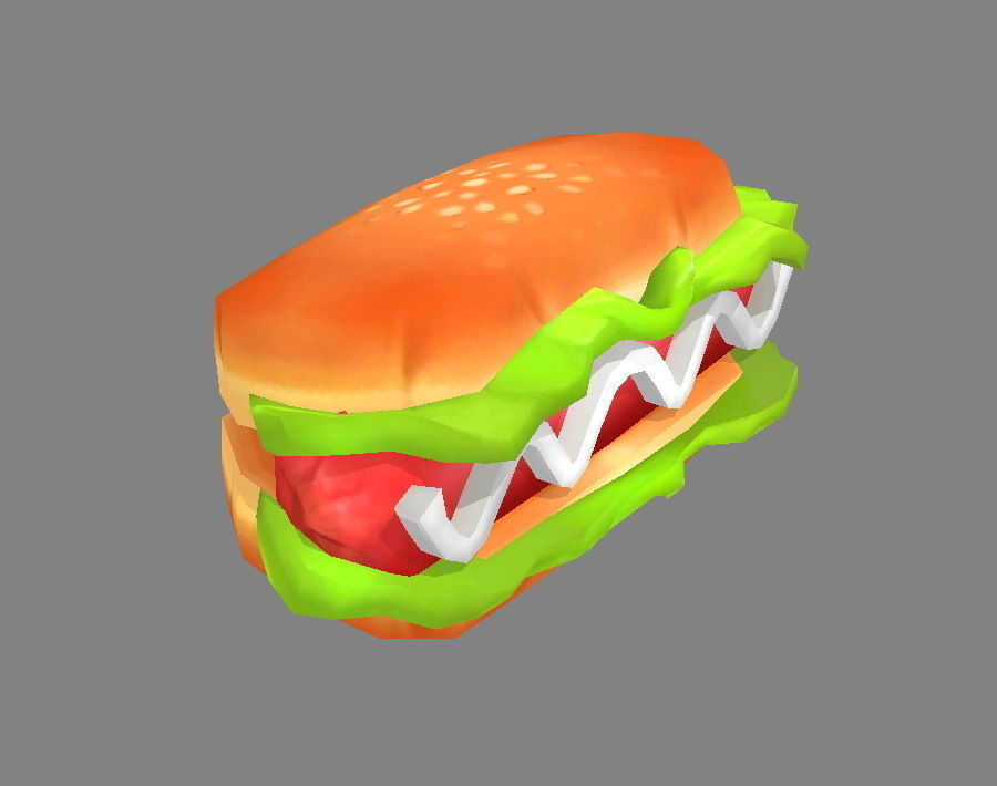 Cartoon Food-Hot Dog Low-poly 3D model_2