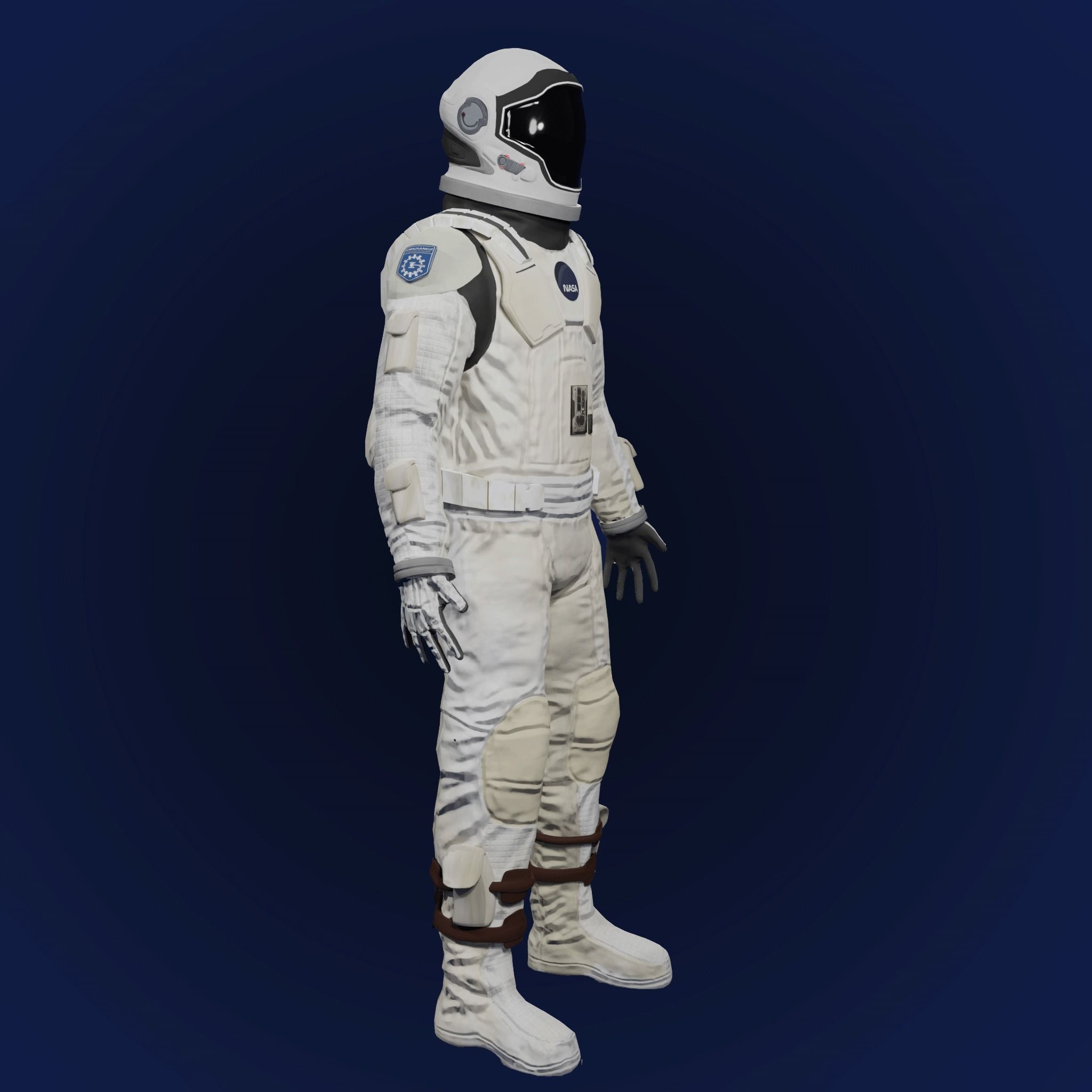 Sci Fi Space Suit Interstellar 3D Low-poly 3D model_5