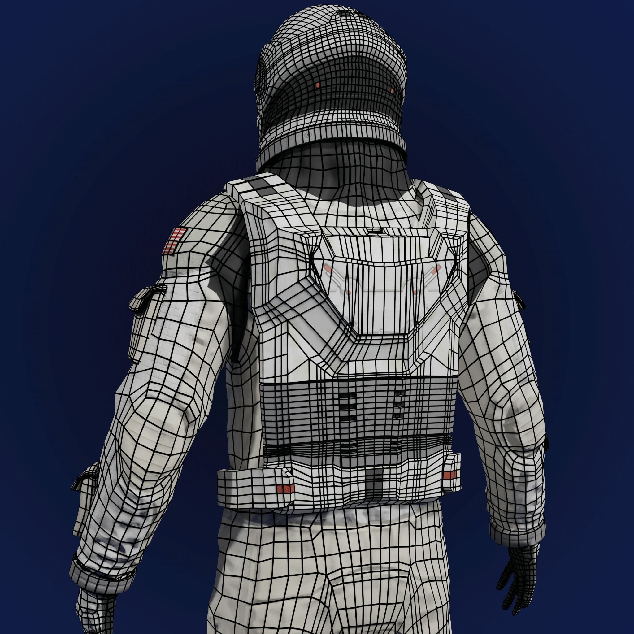 Sci Fi Space Suit Interstellar 3D Low-poly 3D model_10