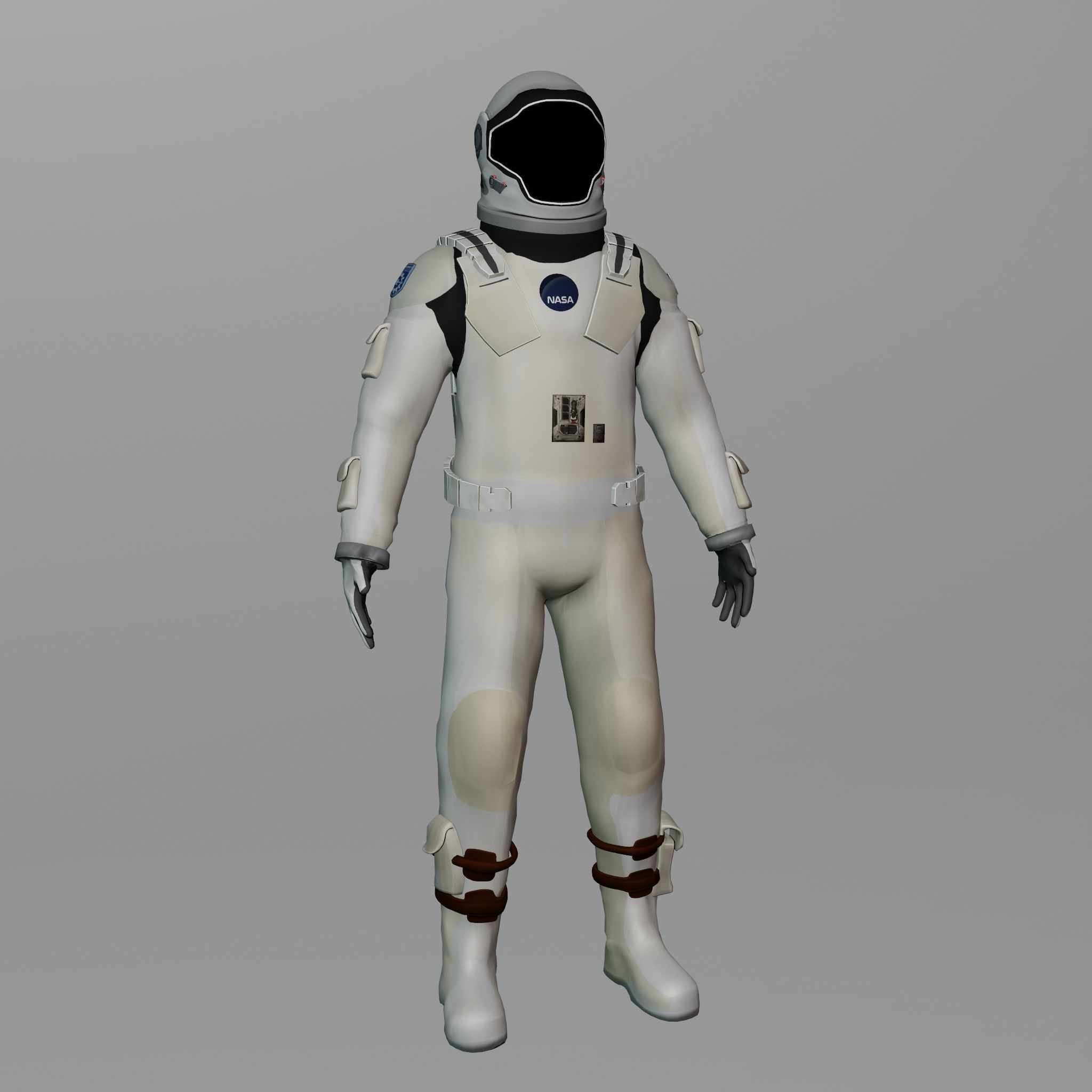 Sci Fi Space Suit Interstellar 3D Low-poly 3D model_13