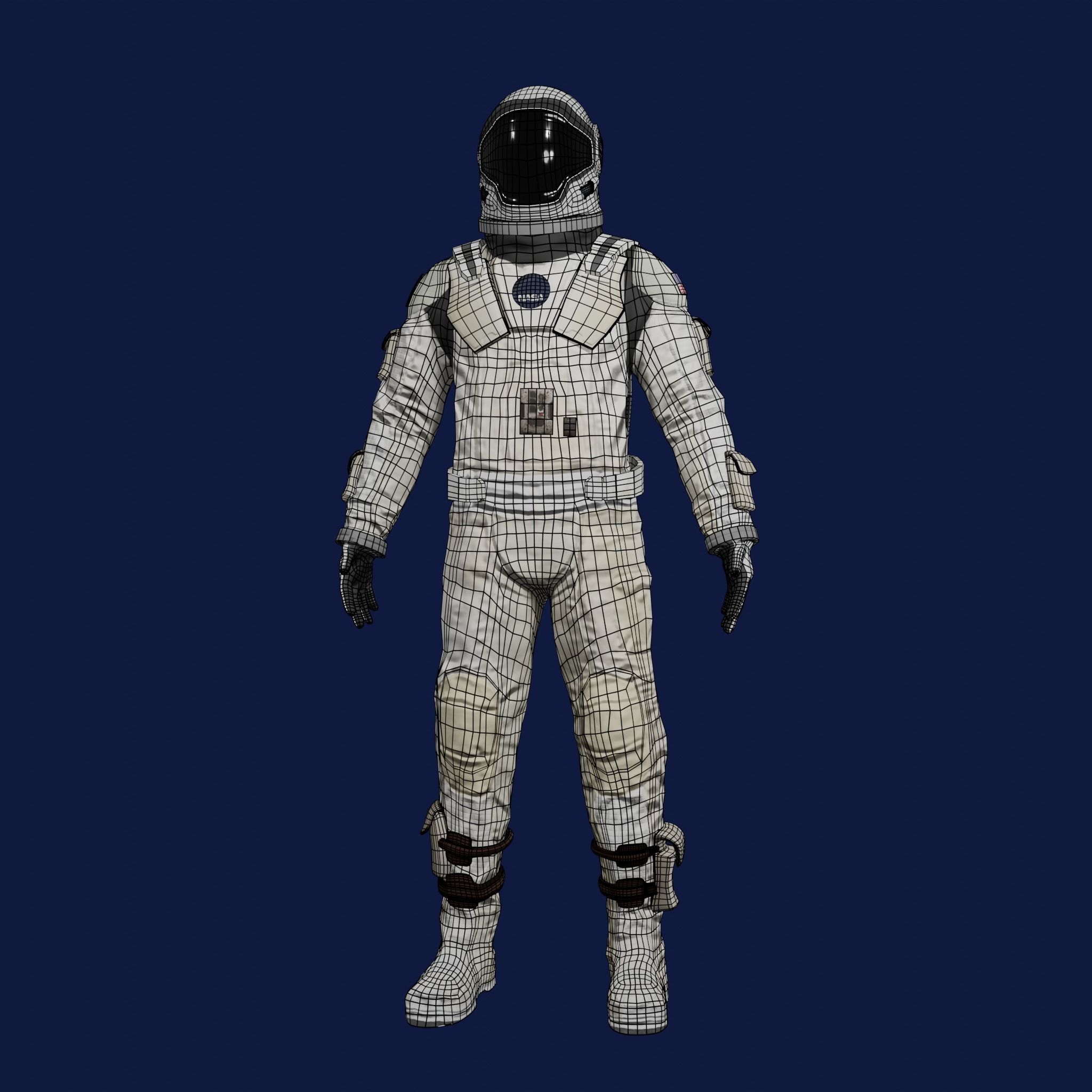 Sci Fi Space Suit Interstellar 3D Low-poly 3D model_23