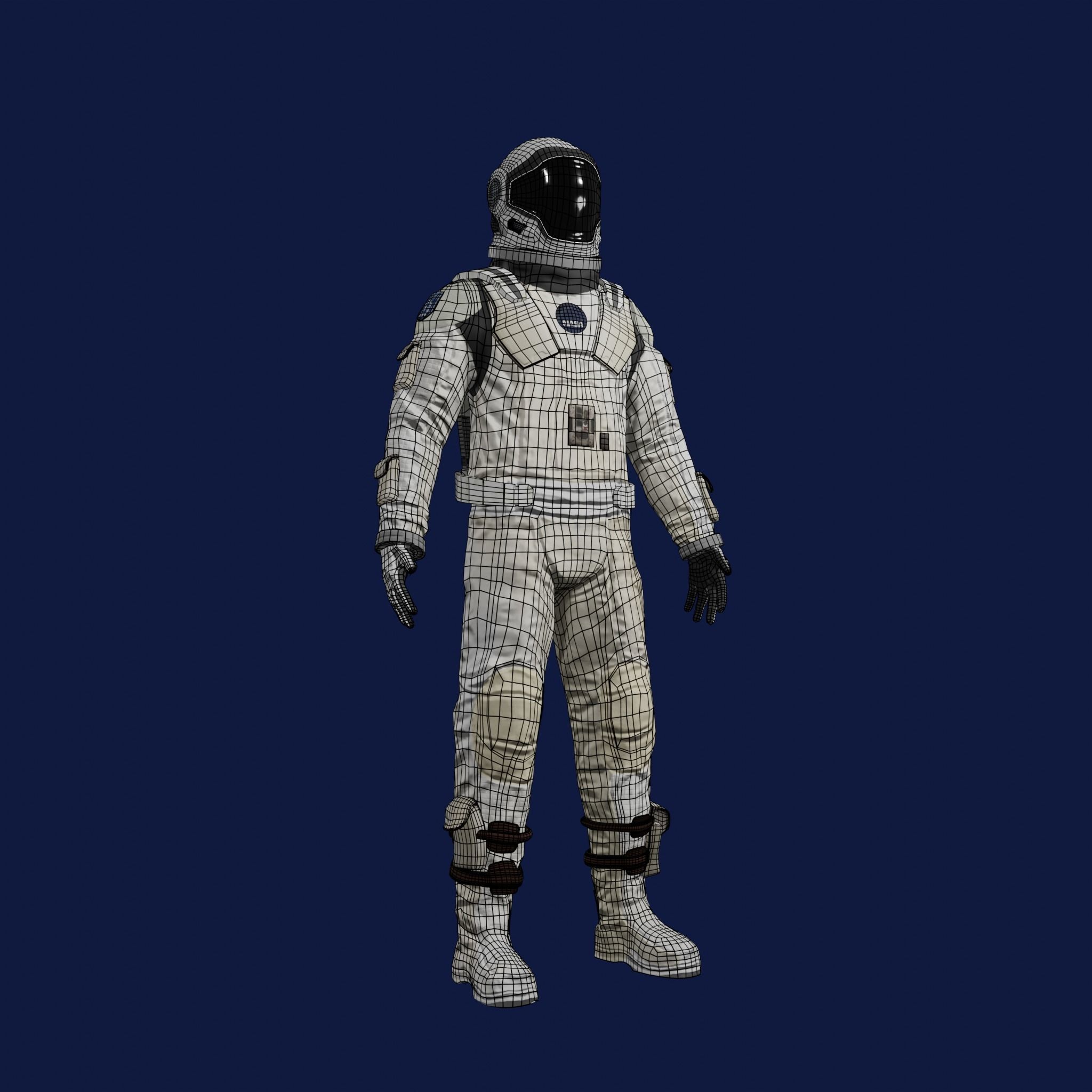 Sci Fi Space Suit Interstellar 3D Low-poly 3D model_41