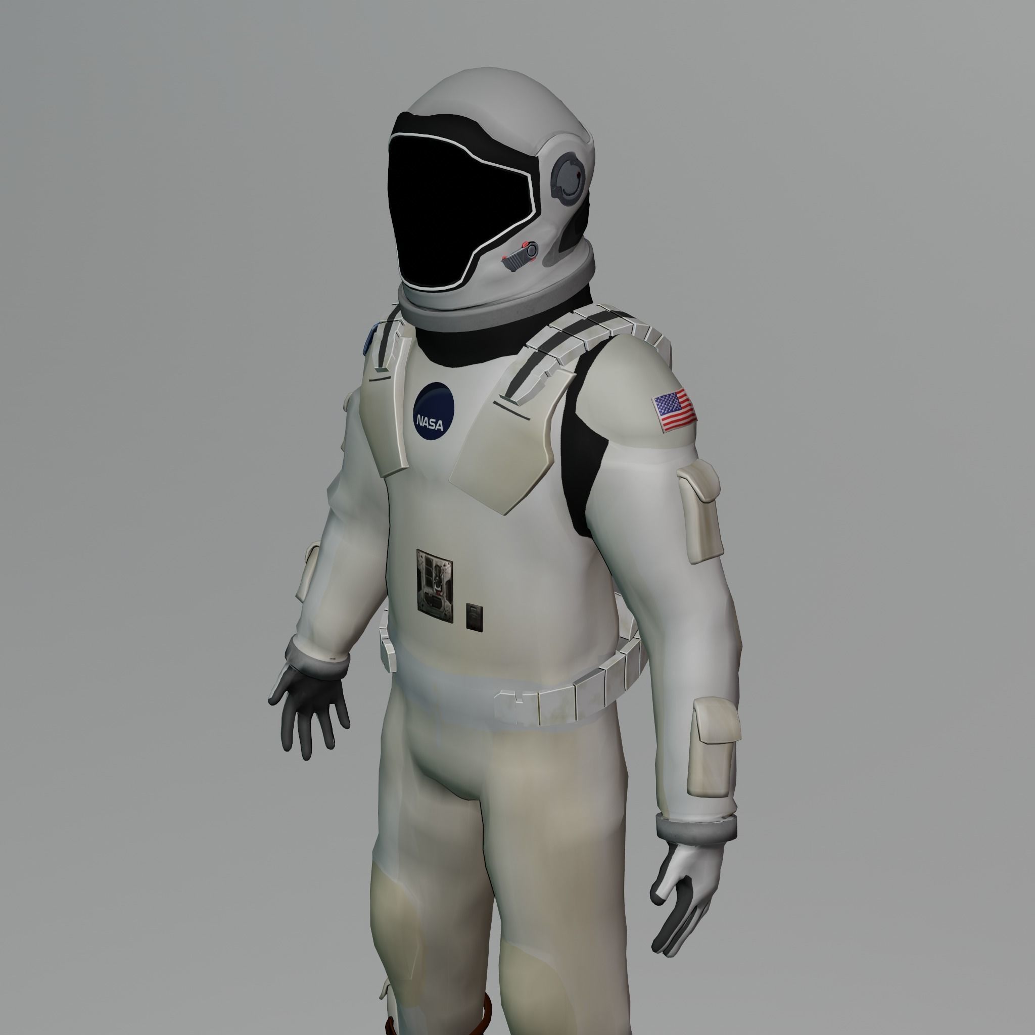 Sci Fi Space Suit Interstellar 3D Low-poly 3D model_14