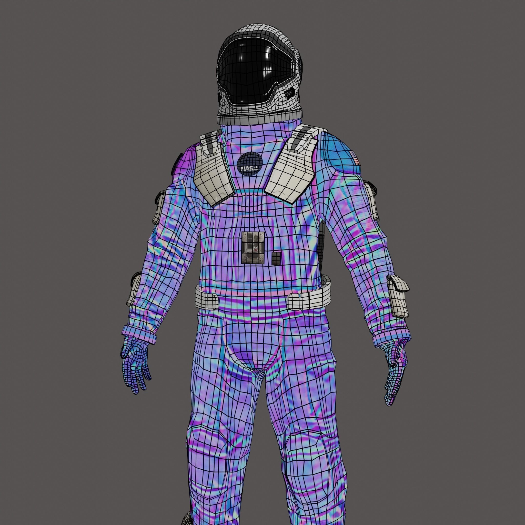 Sci Fi Space Suit Interstellar 3D Low-poly 3D model_22