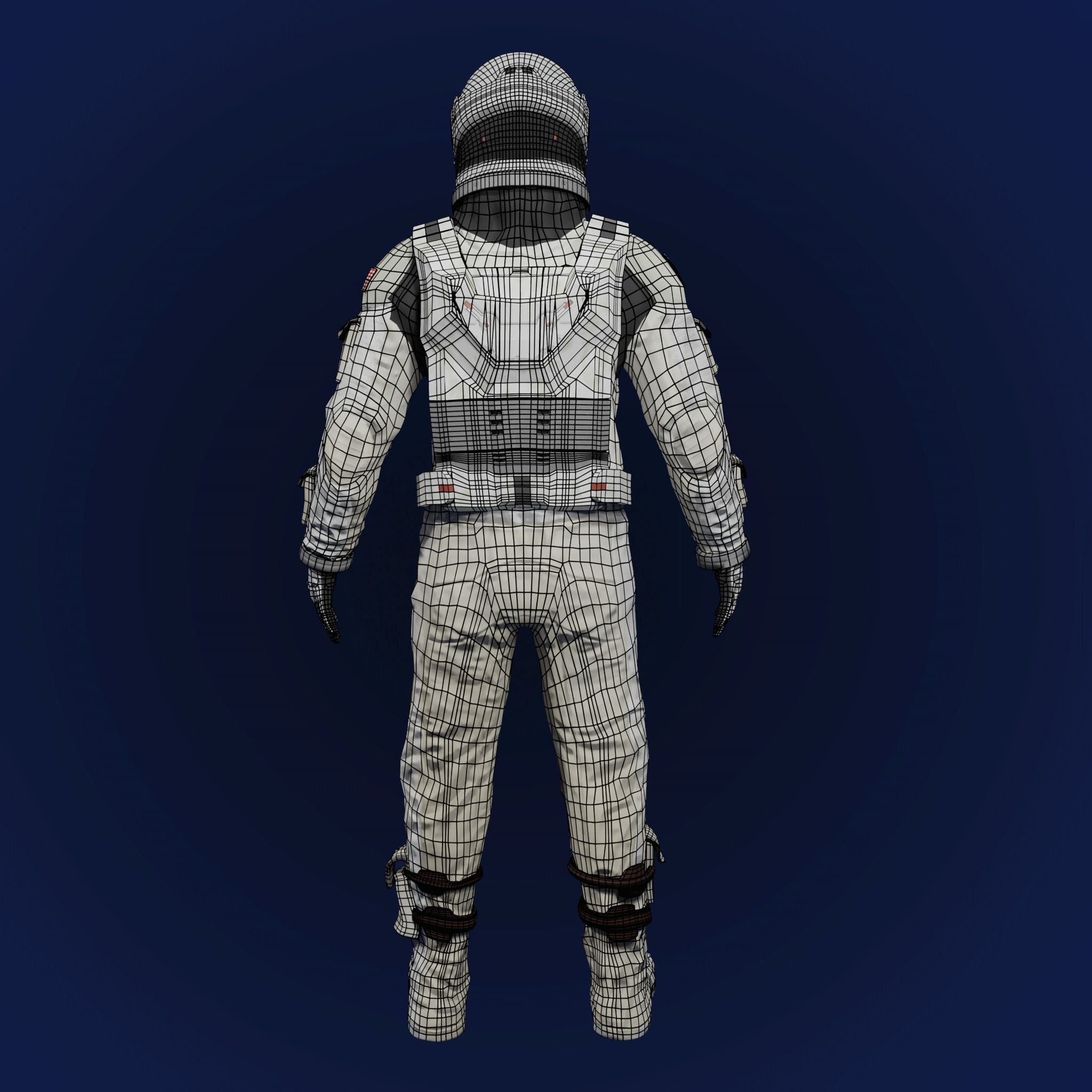 Sci Fi Space Suit Interstellar 3D Low-poly 3D model_3