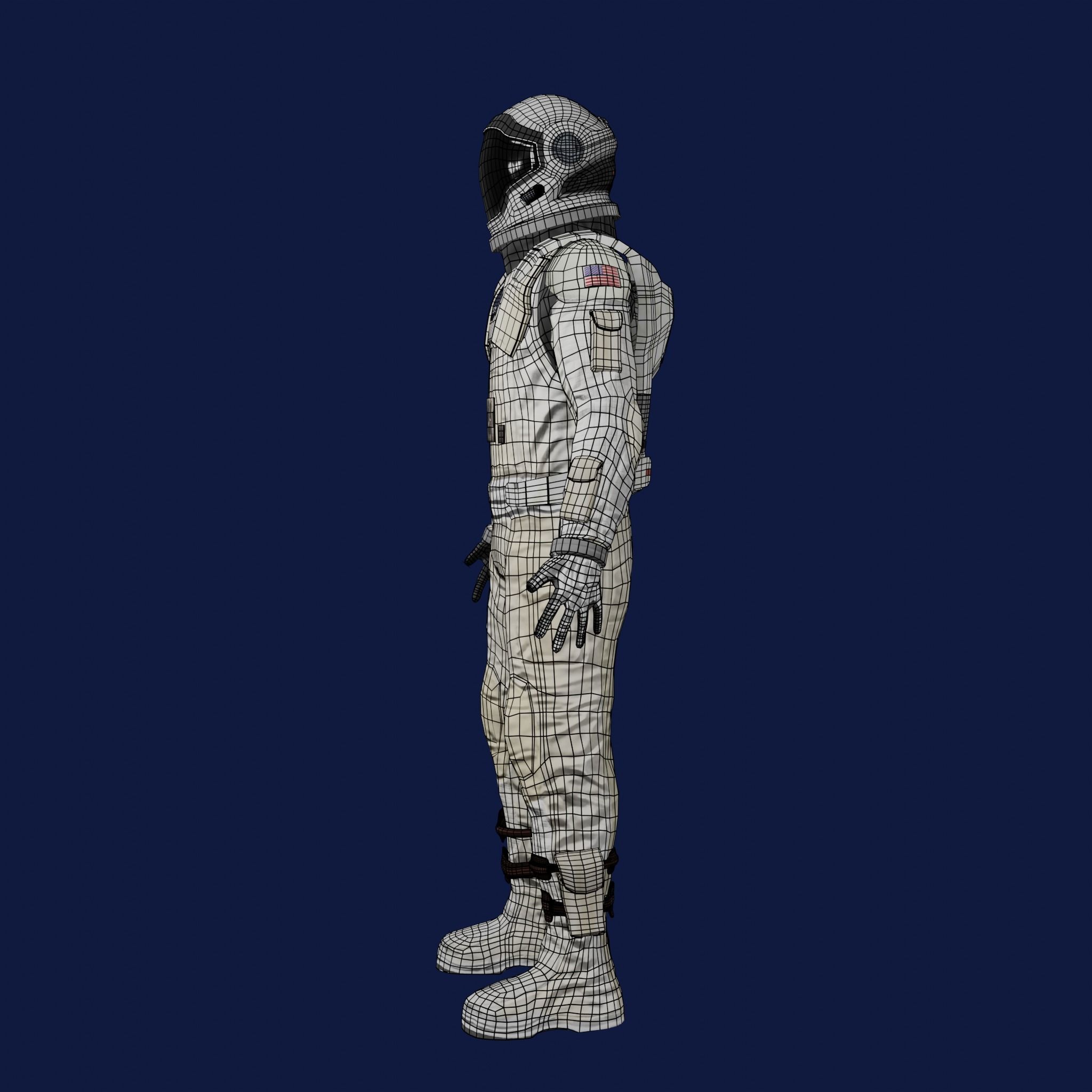 Sci Fi Space Suit Interstellar 3D Low-poly 3D model_26