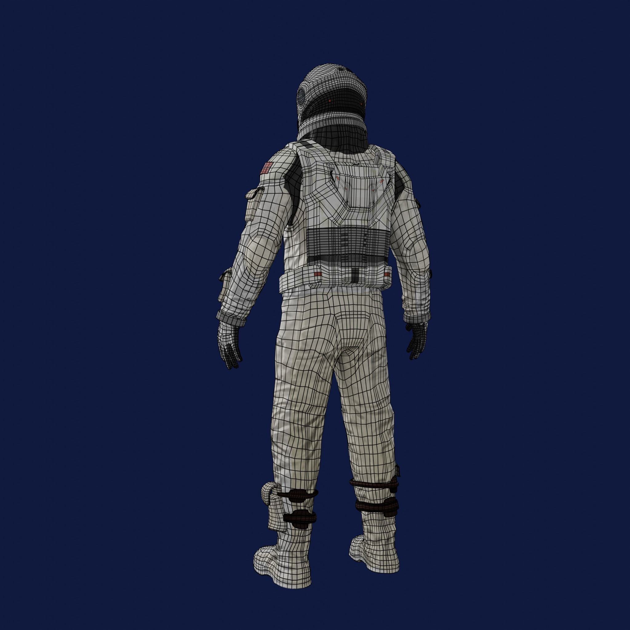 Sci Fi Space Suit Interstellar 3D Low-poly 3D model_30