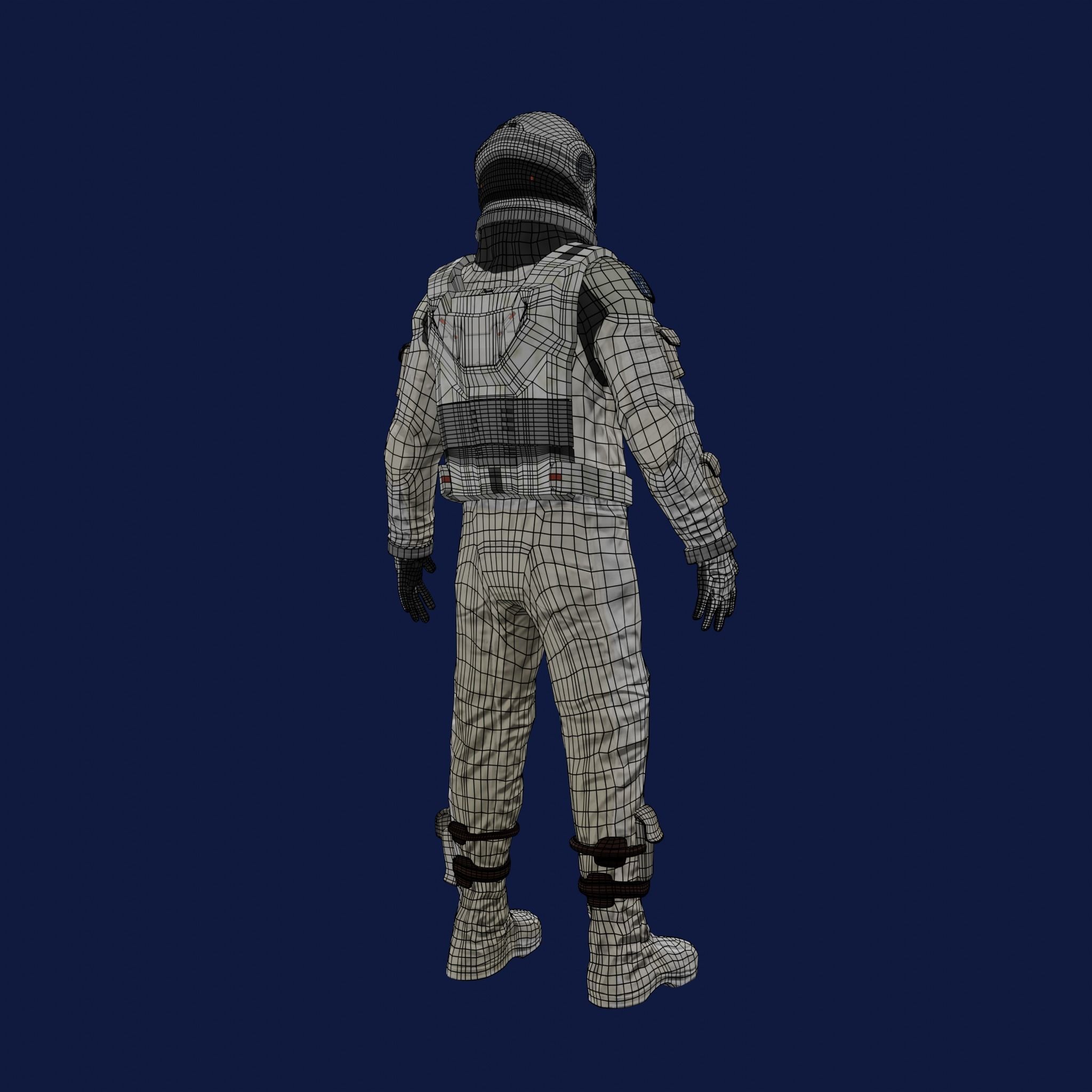 Sci Fi Space Suit Interstellar 3D Low-poly 3D model_34