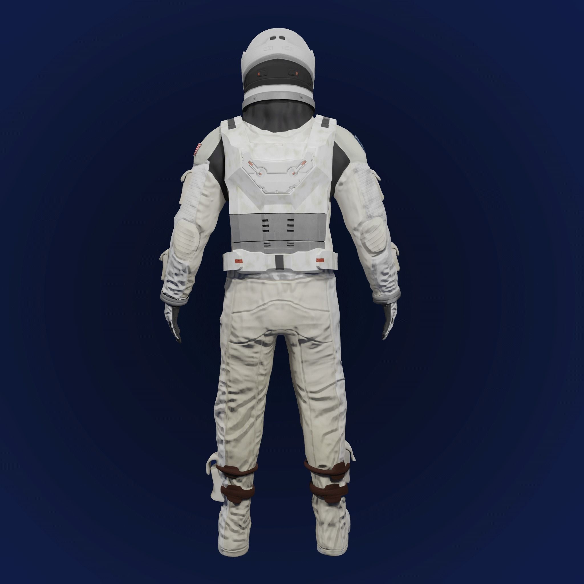 Sci Fi Space Suit Interstellar 3D Low-poly 3D model_4