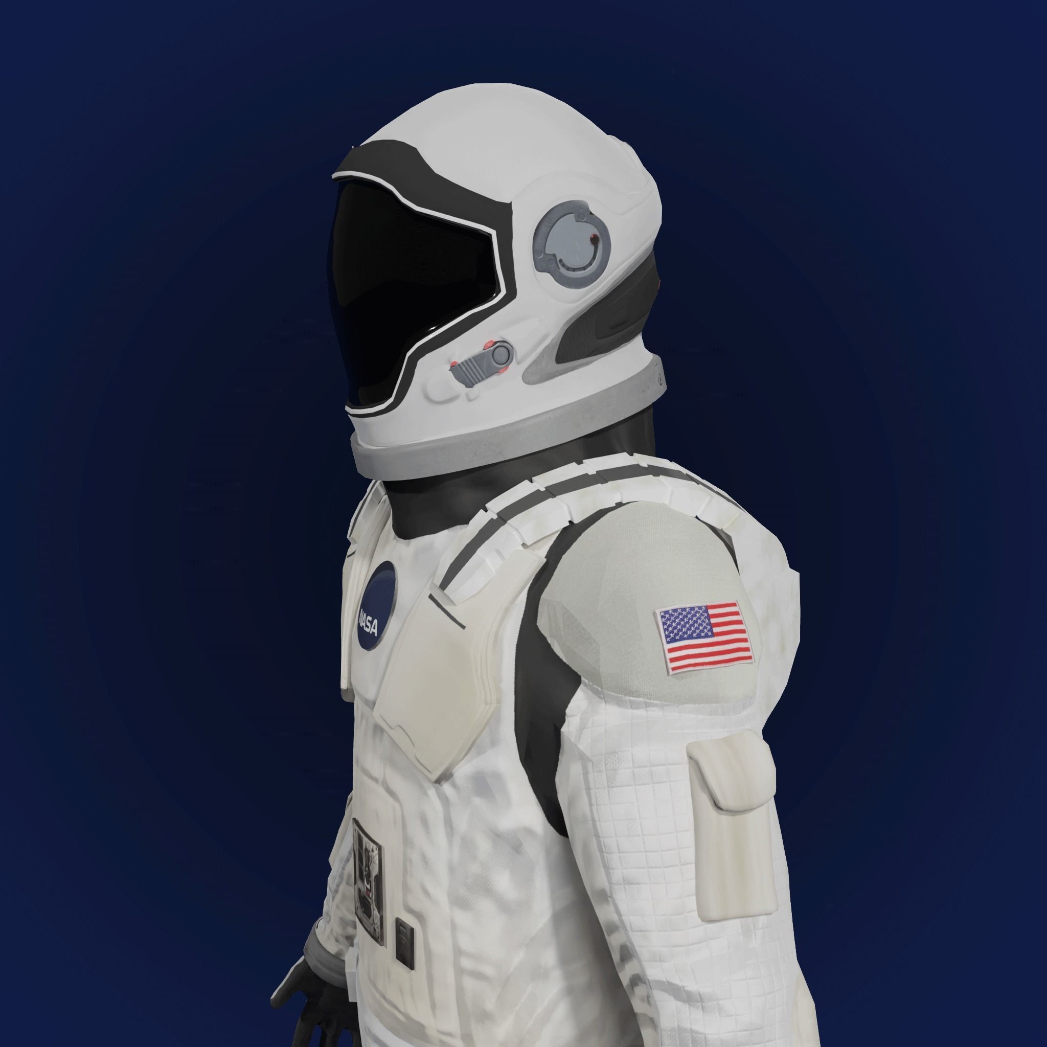 Sci Fi Space Suit Interstellar 3D Low-poly 3D model_7