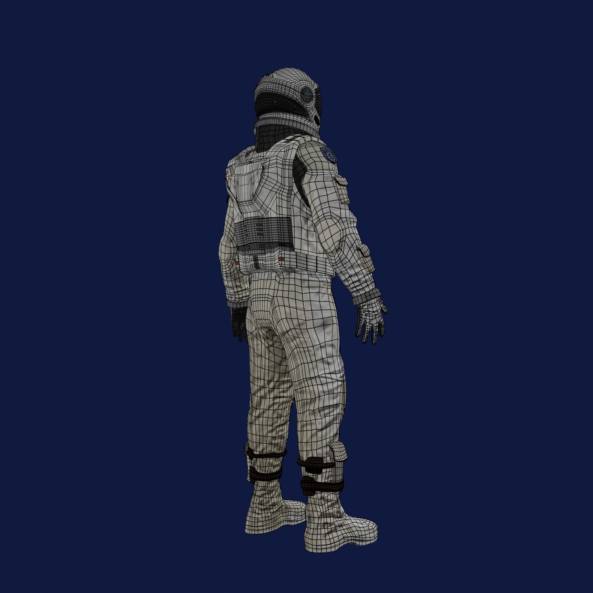 Sci Fi Space Suit Interstellar 3D Low-poly 3D model_35