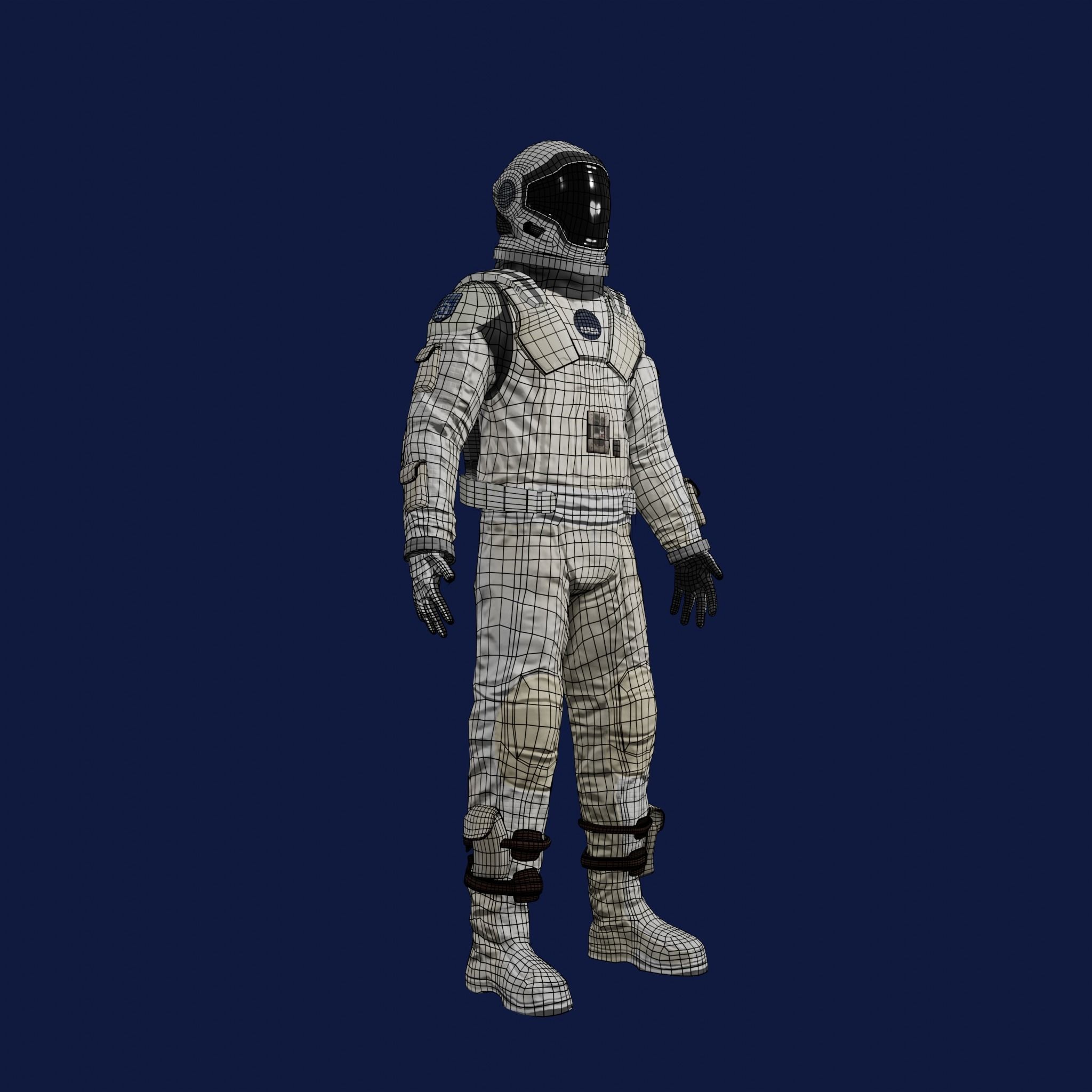Sci Fi Space Suit Interstellar 3D Low-poly 3D model_40