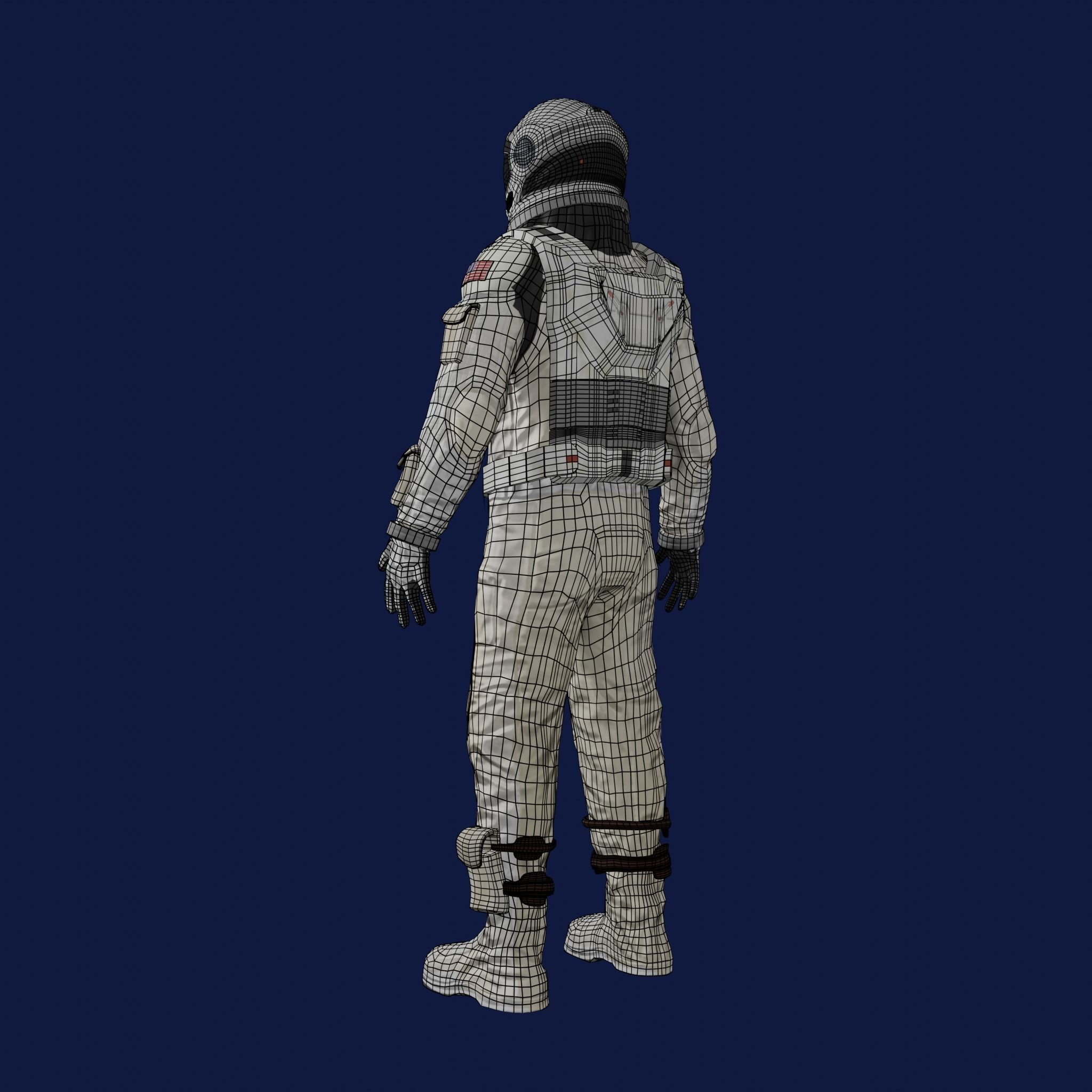 Sci Fi Space Suit Interstellar 3D Low-poly 3D model_29